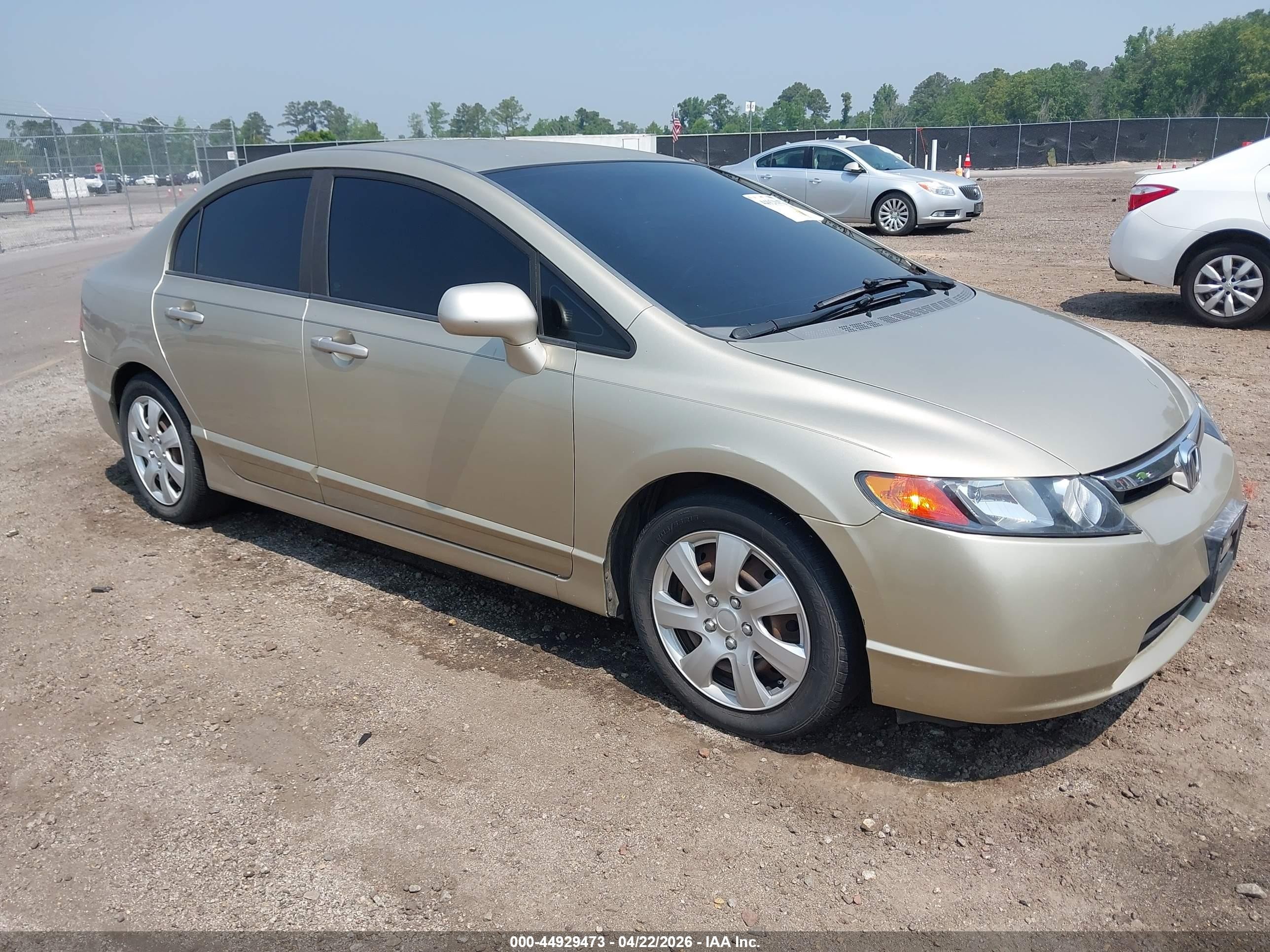 2008 Honda Civic Lx Champagne vin: 1HGFA16568L084742