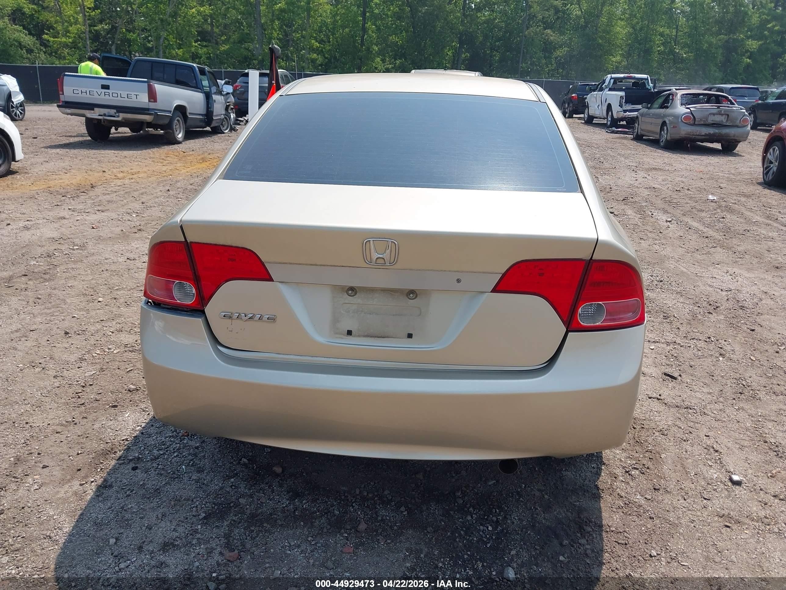2008 Honda Civic Lx Champagne vin: 1HGFA16568L084742