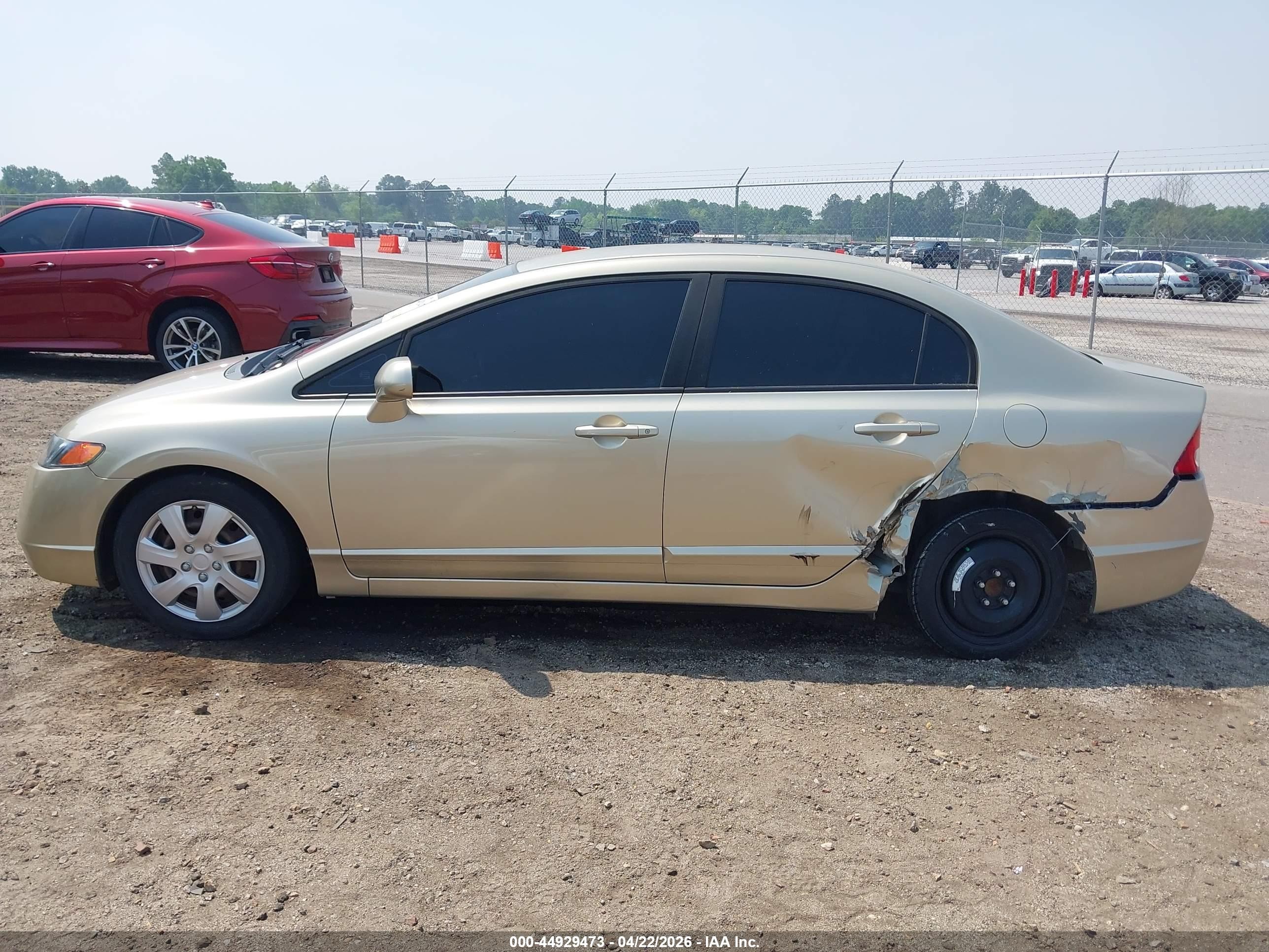 2008 Honda Civic Lx Champagne vin: 1HGFA16568L084742