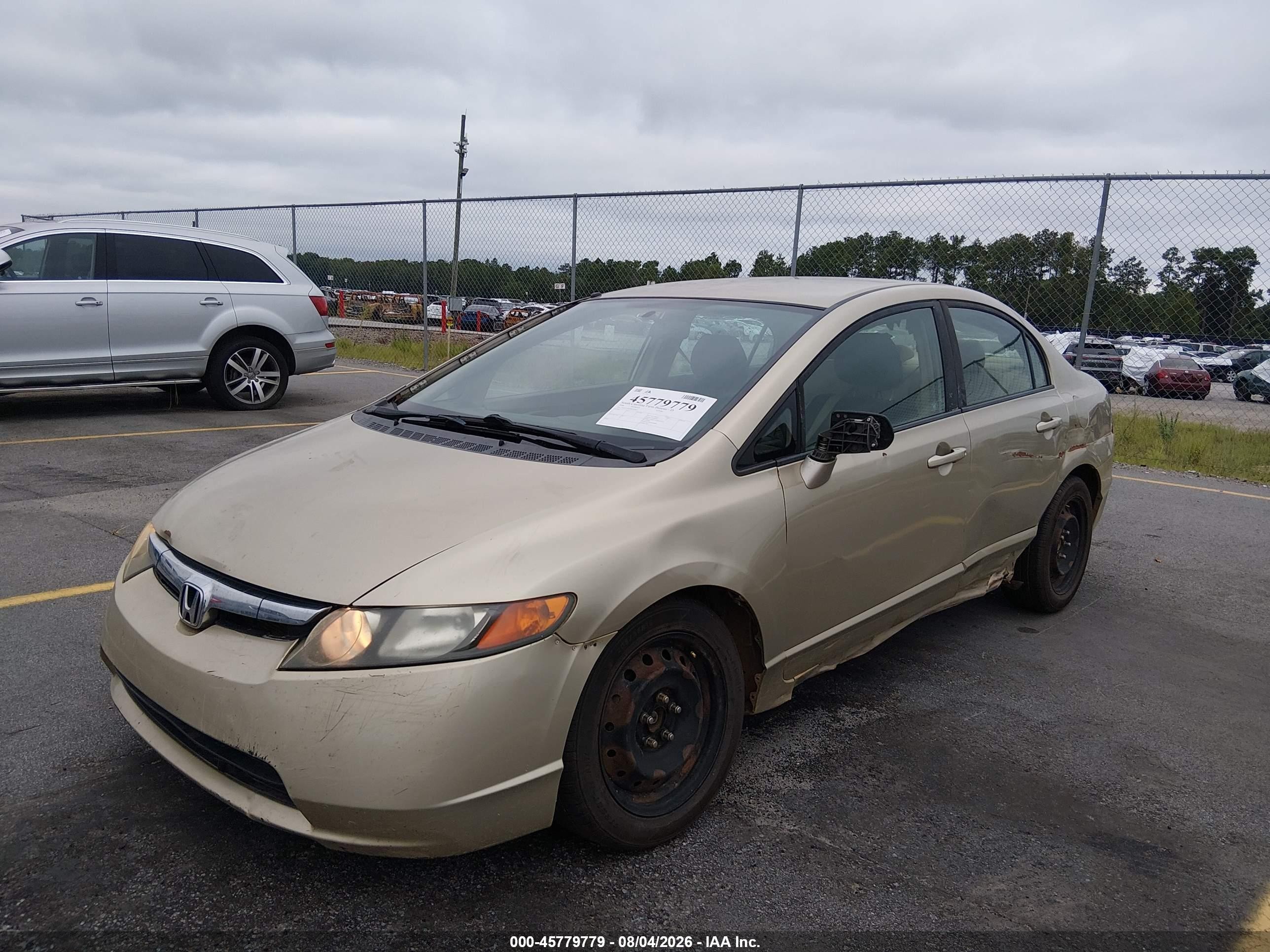 2008 Honda Civic Lx Золотой vin: 1HGFA16568L095823