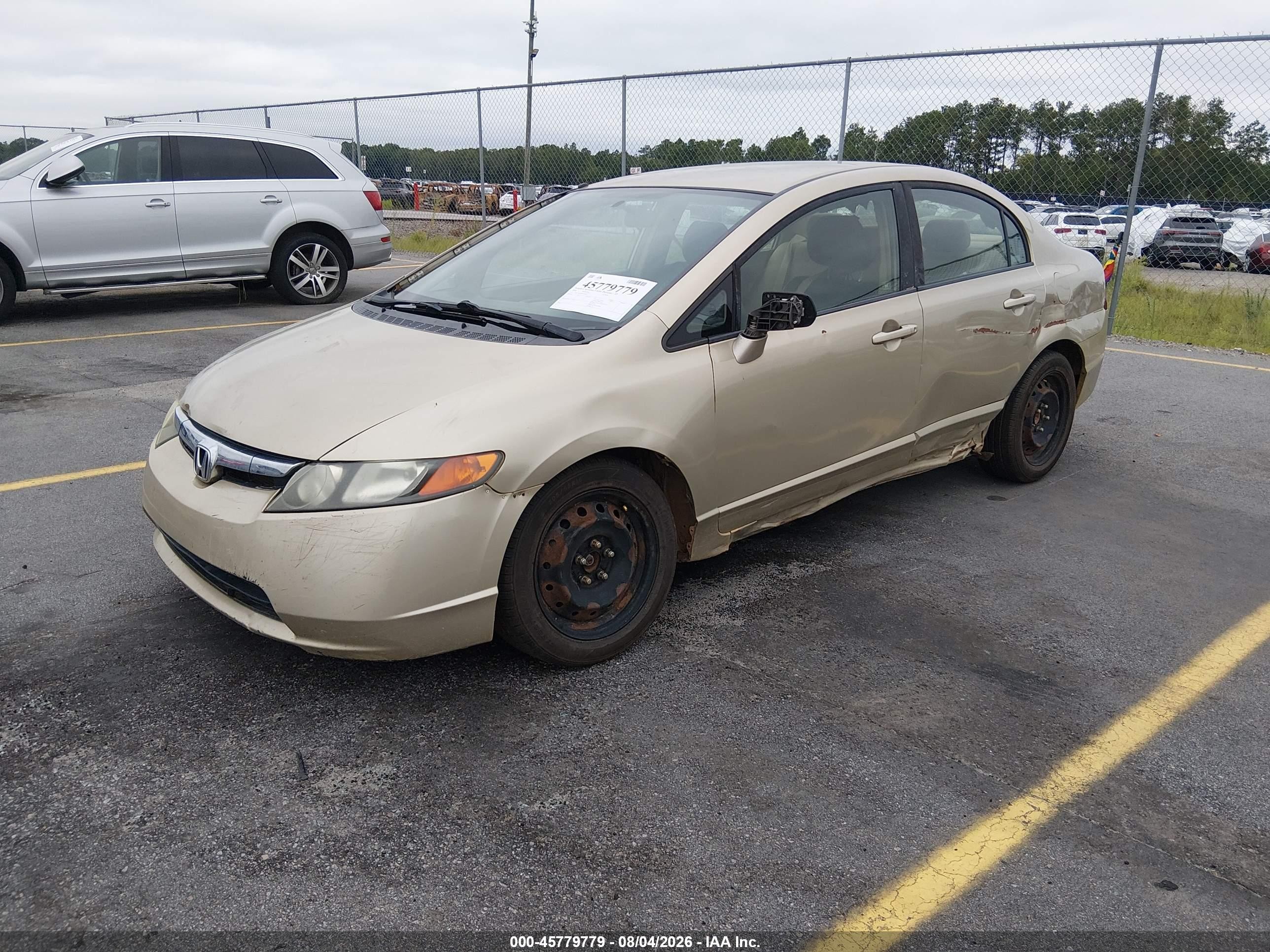 2008 Honda Civic Lx Золотой vin: 1HGFA16568L095823