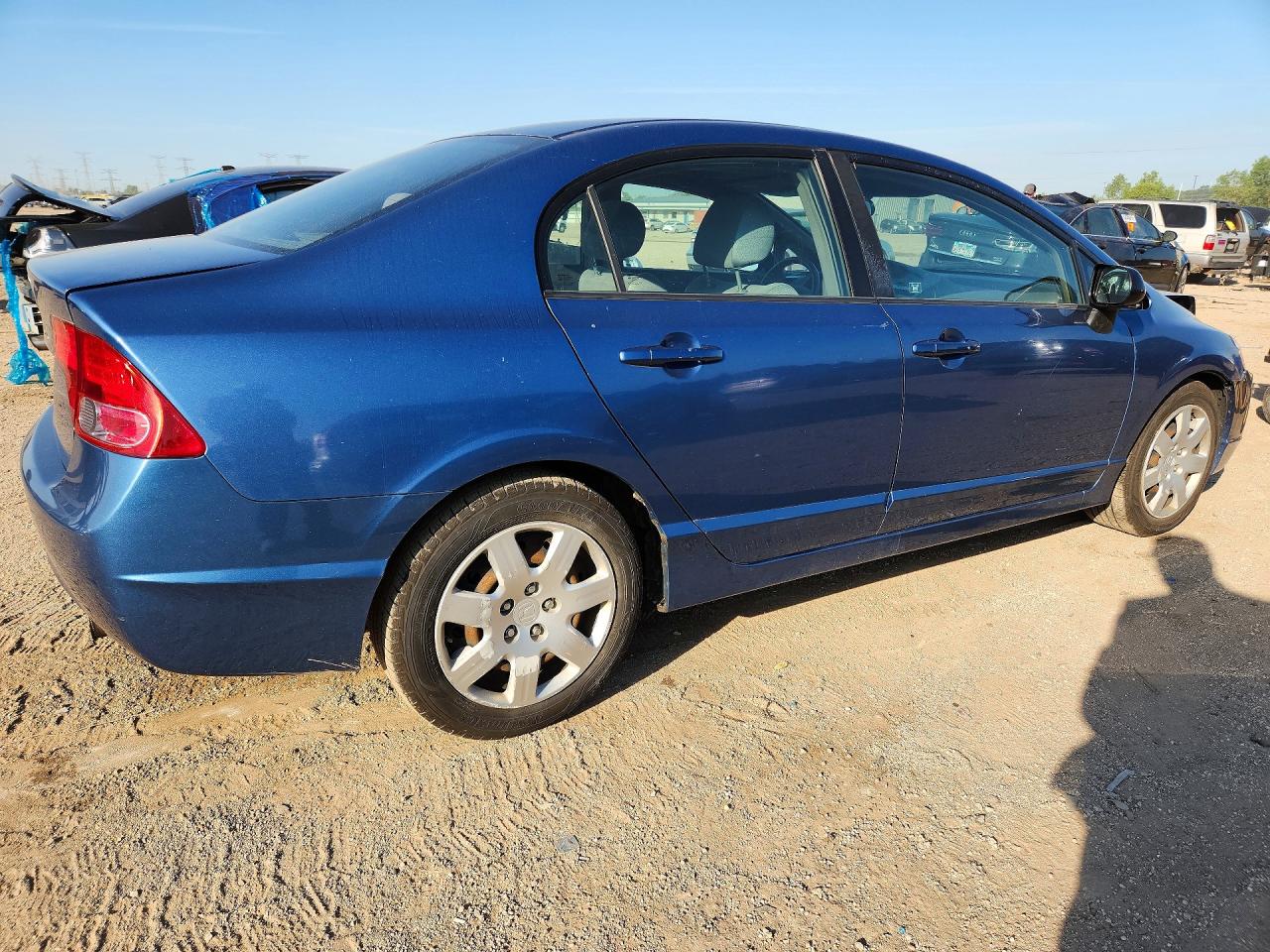 2008 Honda Civic Lx Blue vin: 1HGFA16568L099063