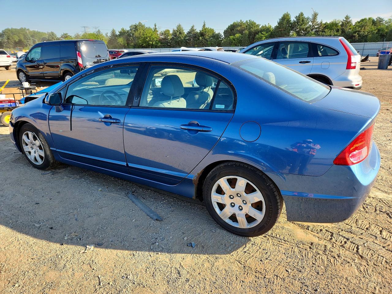 2008 Honda Civic Lx Blue vin: 1HGFA16568L099063