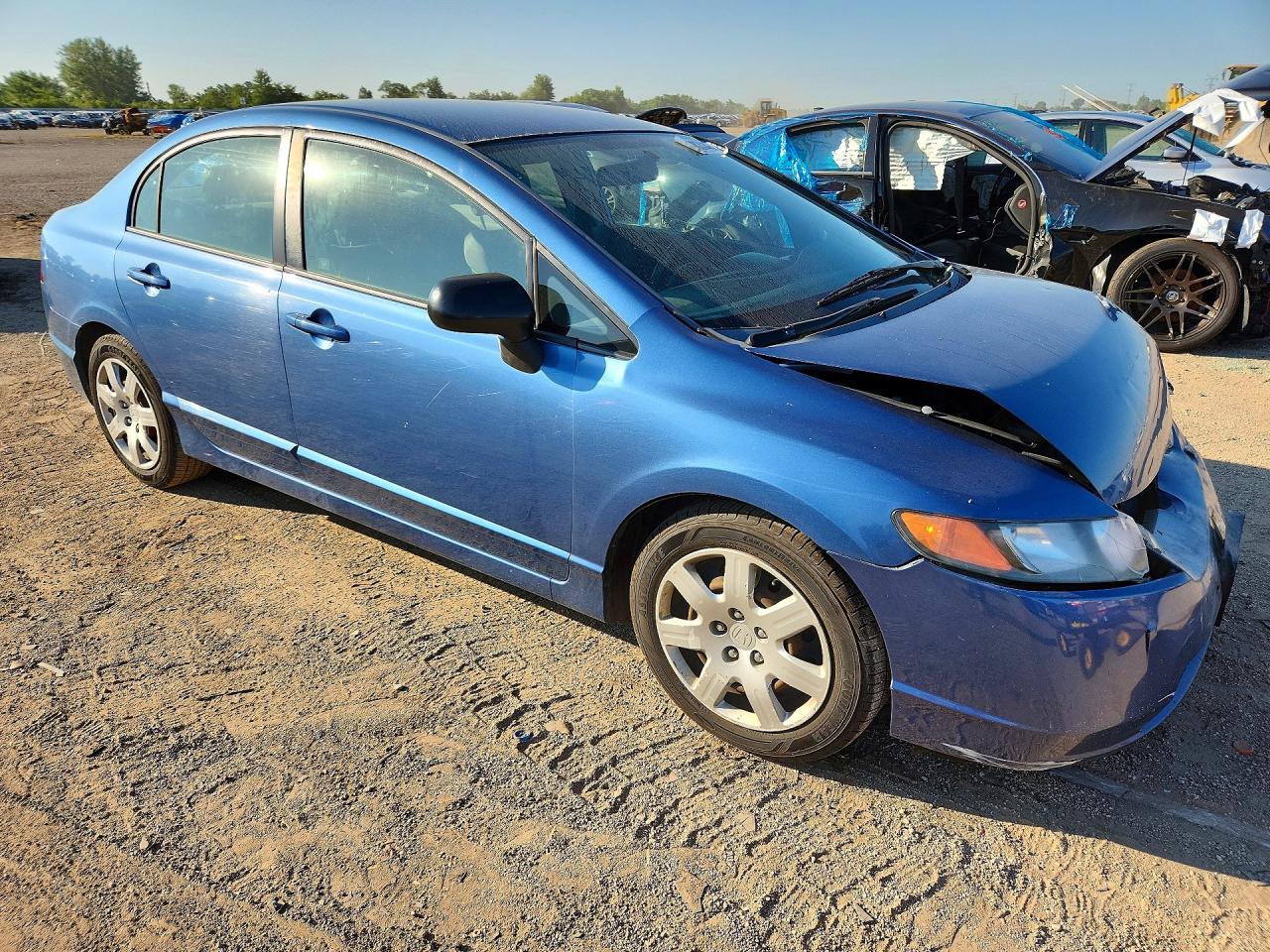 2008 Honda Civic Lx Blue vin: 1HGFA16568L099063