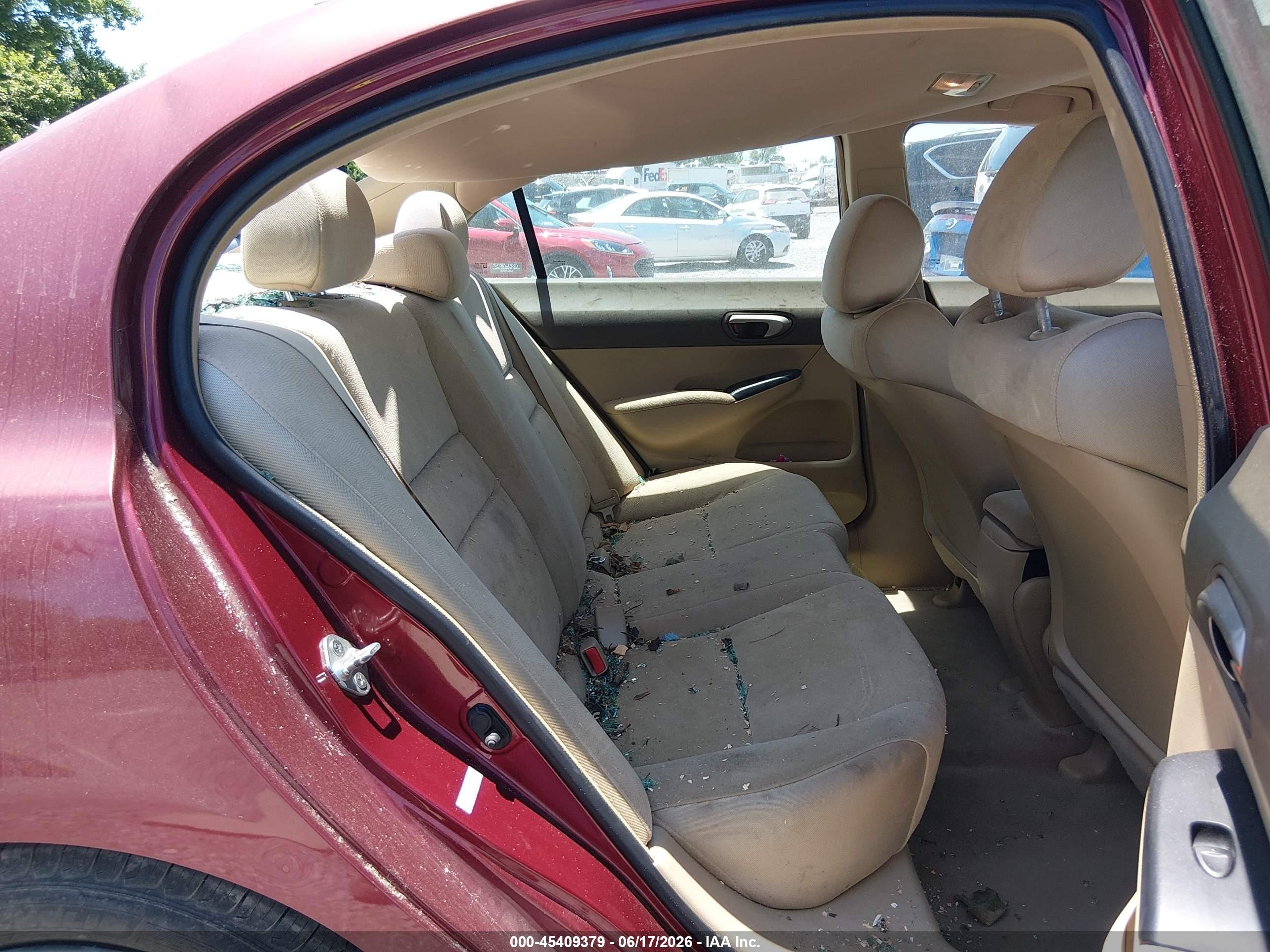 2008 Honda Civic Lx Red vin: 1HGFA16568L102379