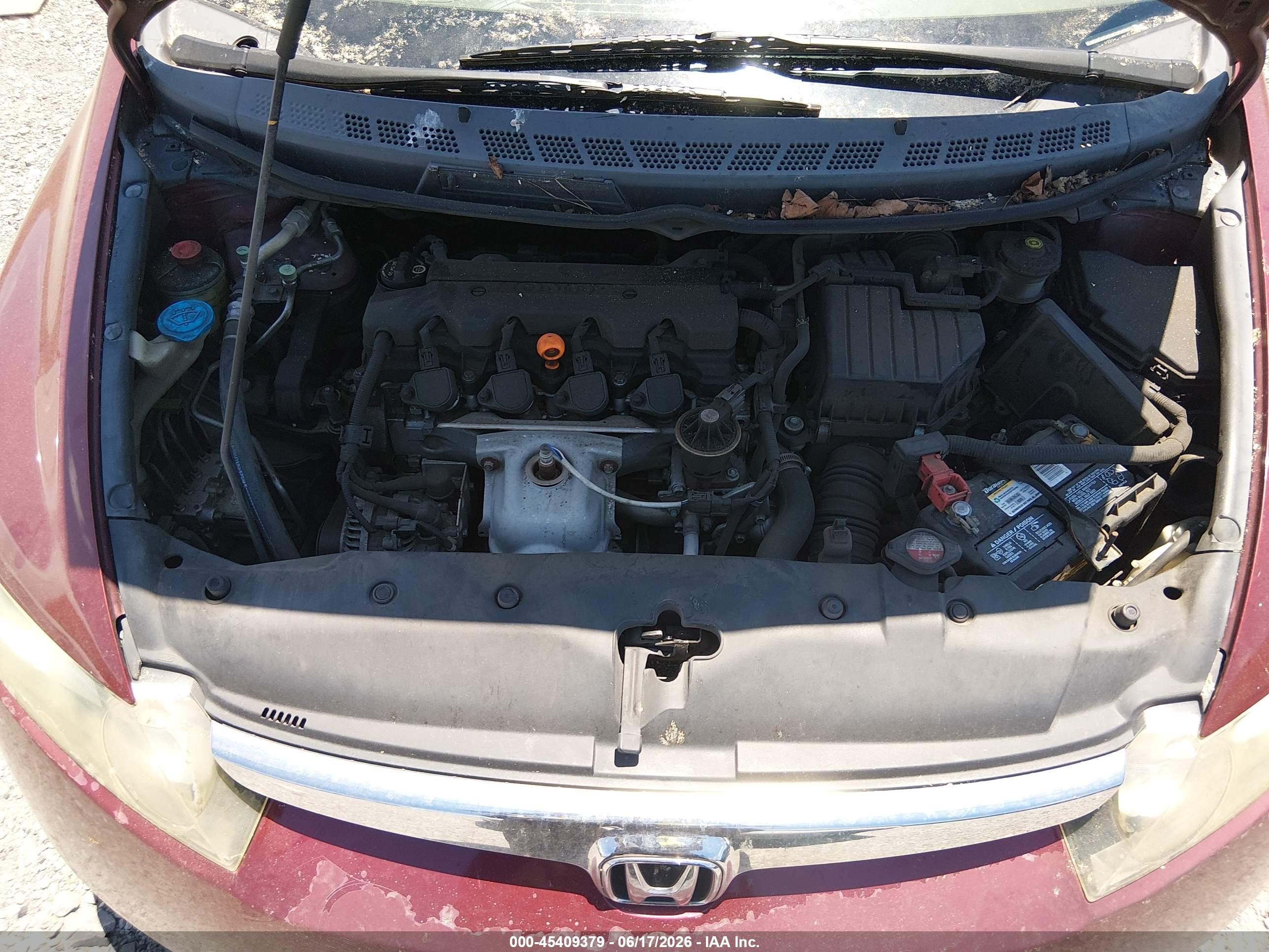 2008 Honda Civic Lx Red vin: 1HGFA16568L102379