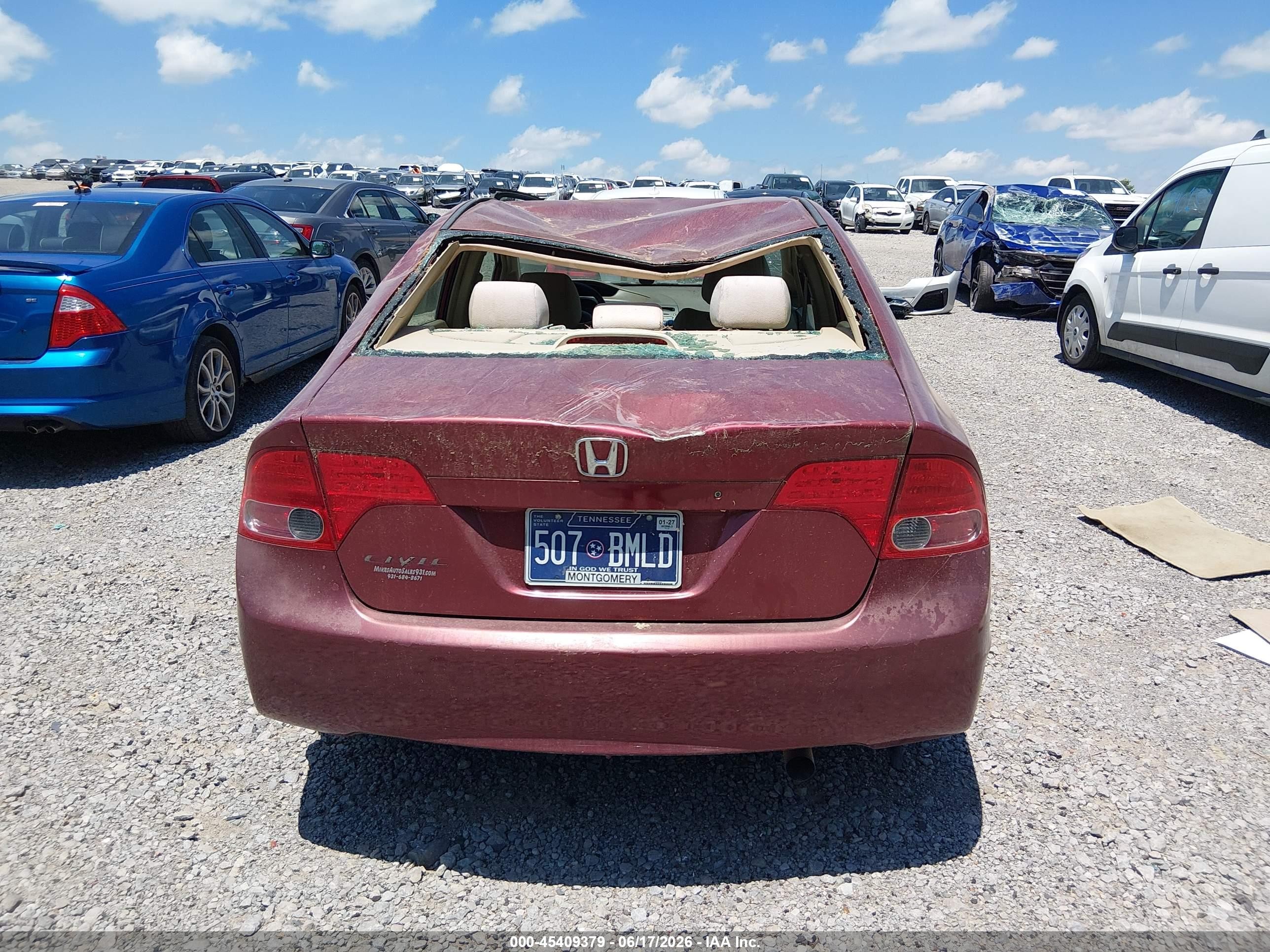 2008 Honda Civic Lx Red vin: 1HGFA16568L102379