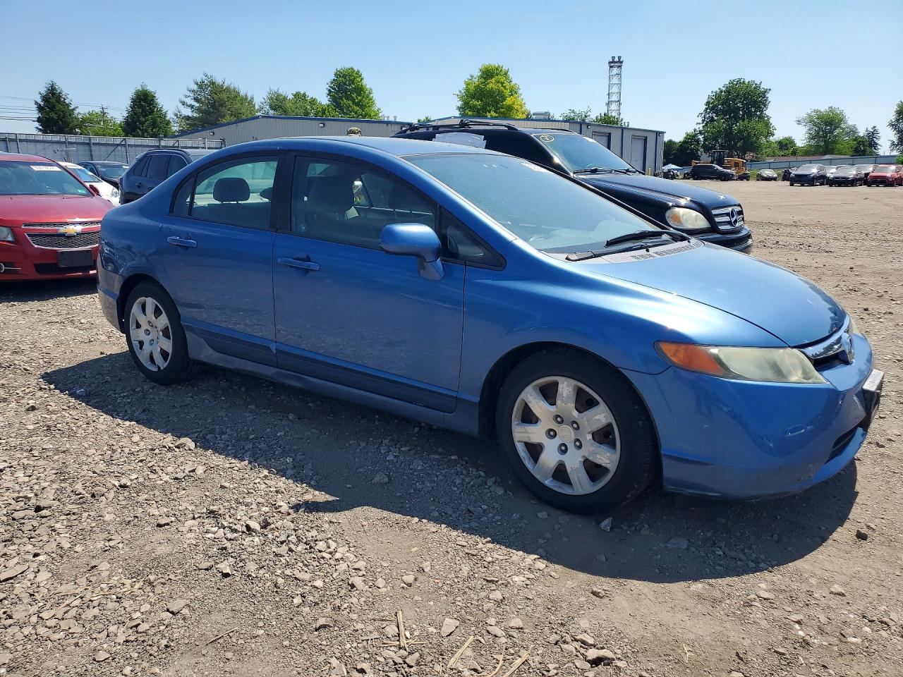 2008 Honda Civic Lx Blue vin: 1HGFA16568L114659