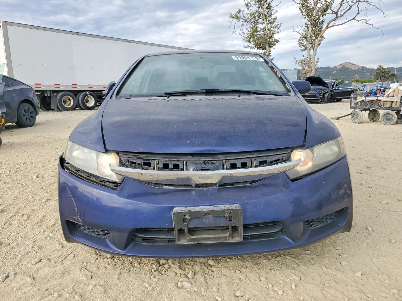 2009 Honda Civic Lx Blue vin: 1HGFA16569L000517