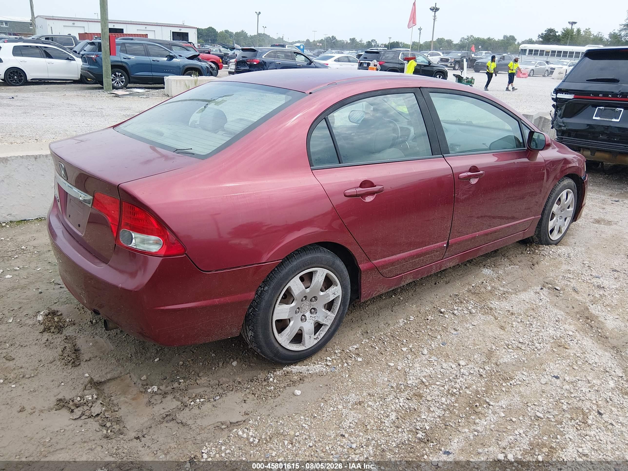 2009 Honda Civic Lx Red vin: 1HGFA16569L002607