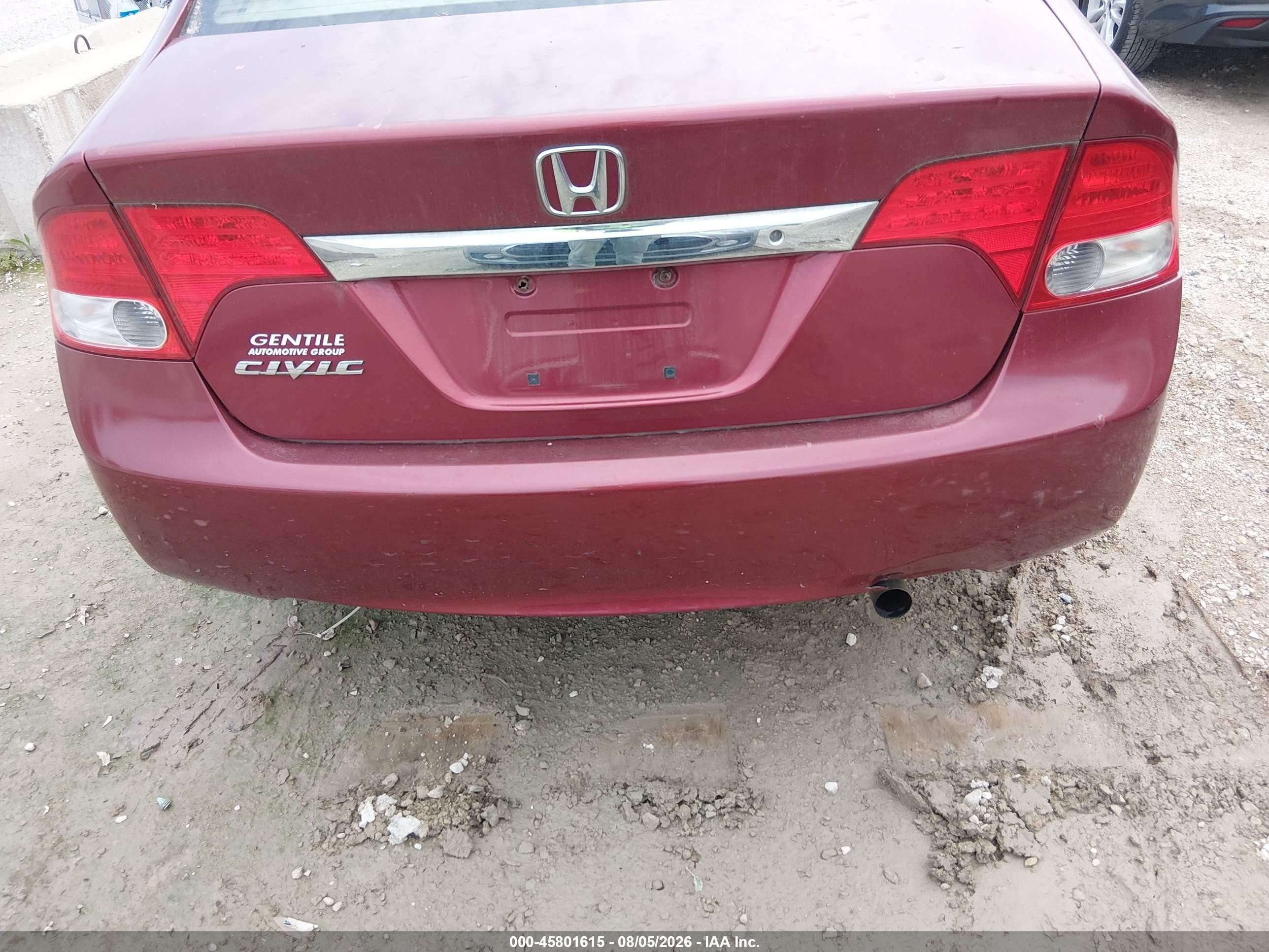 2009 Honda Civic Lx Red vin: 1HGFA16569L002607