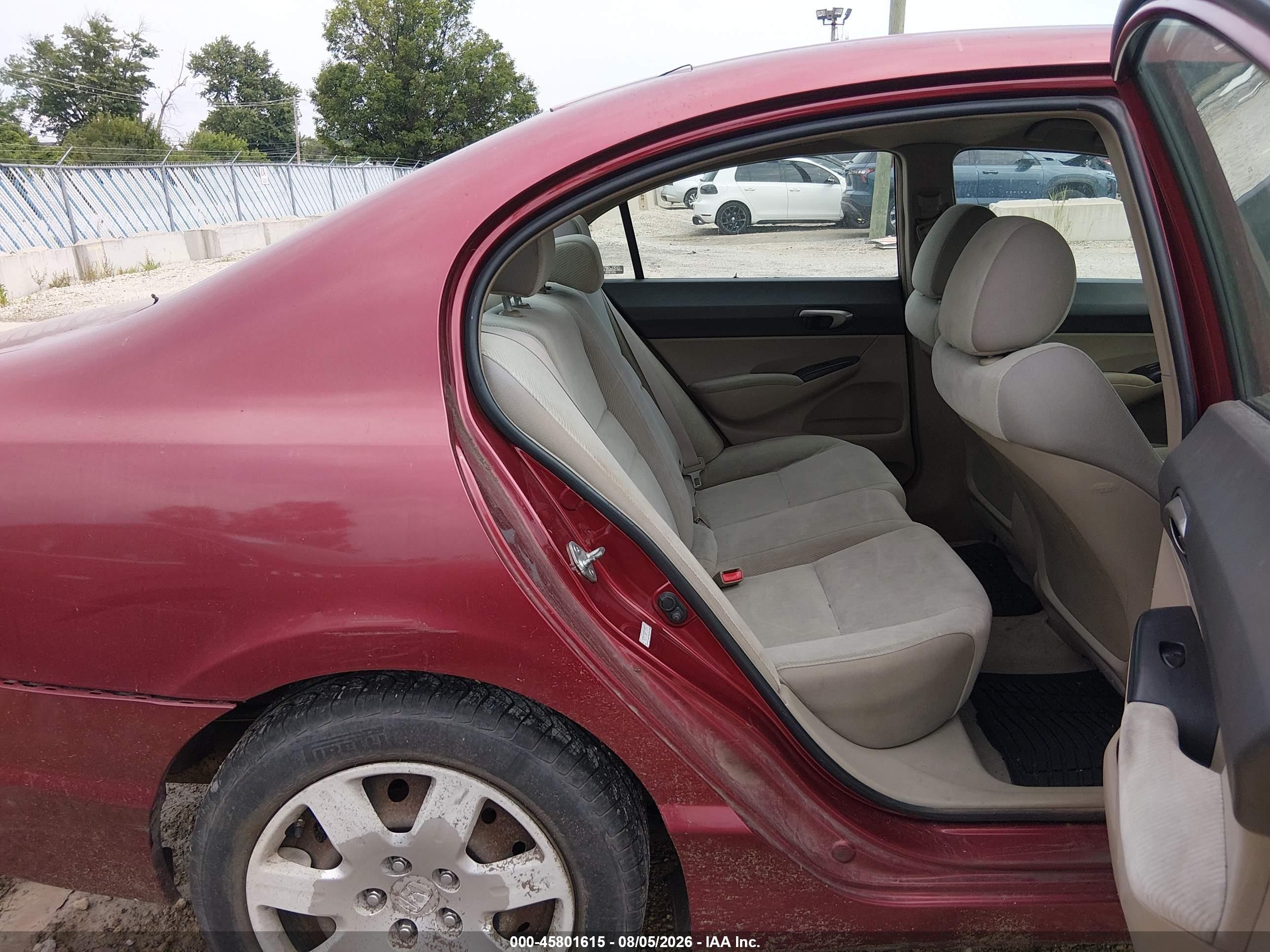 2009 Honda Civic Lx Red vin: 1HGFA16569L002607