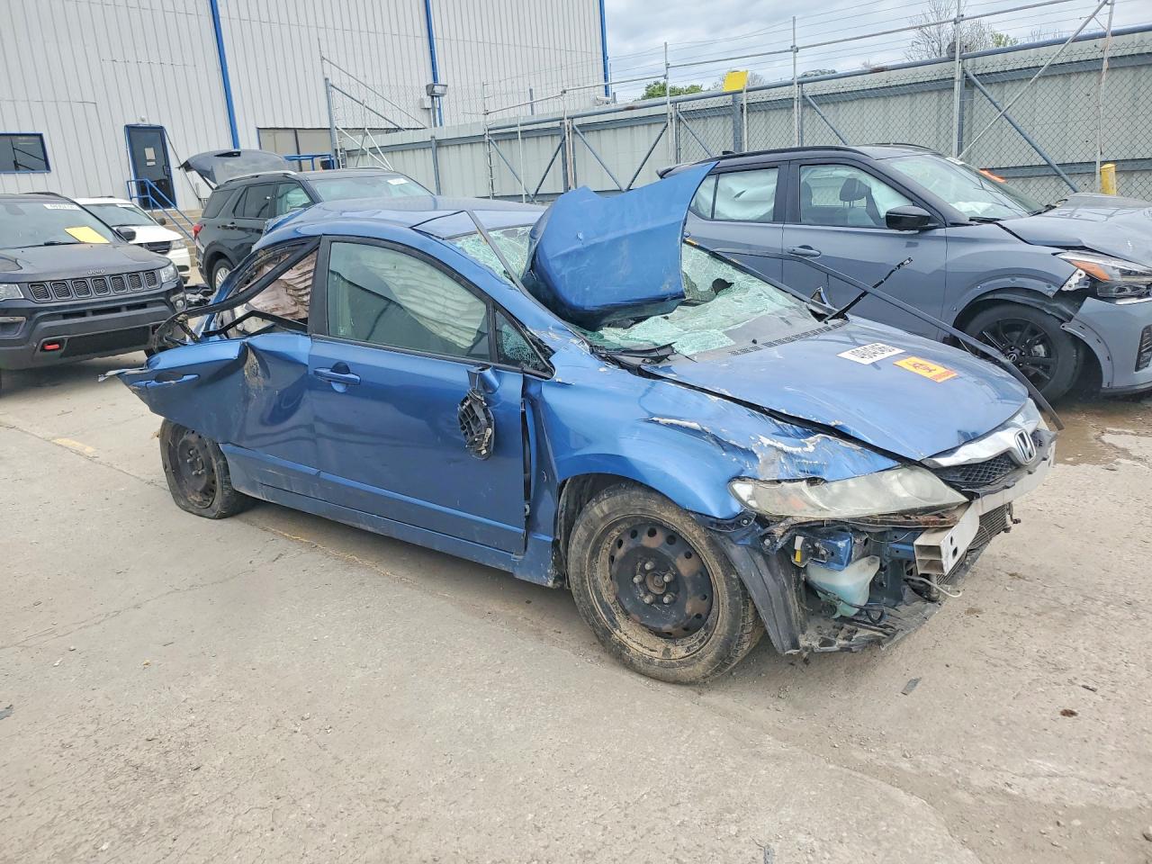 2009 Honda Civic Lx Blue vin: 1HGFA16569L002736