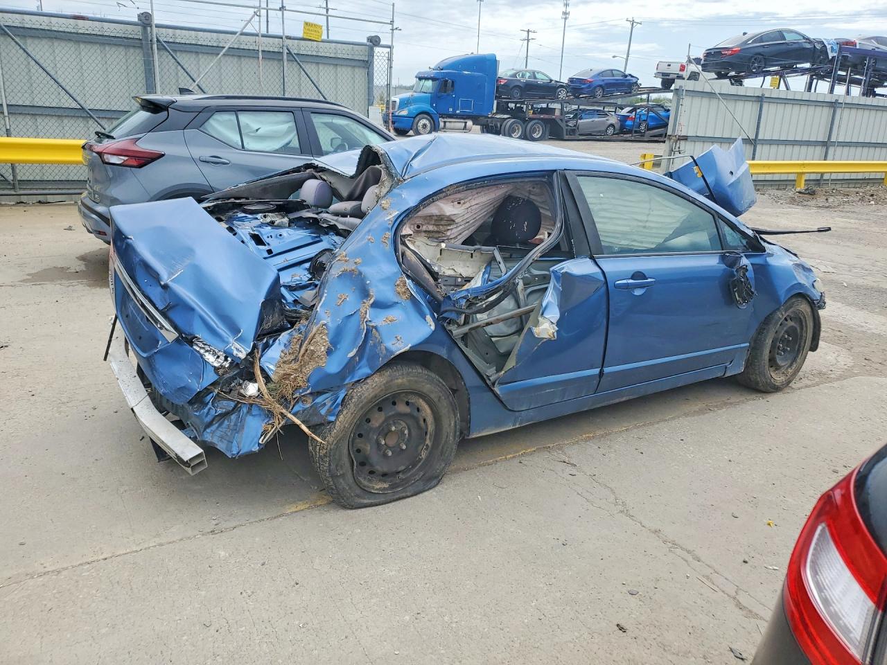 2009 Honda Civic Lx Blue vin: 1HGFA16569L002736
