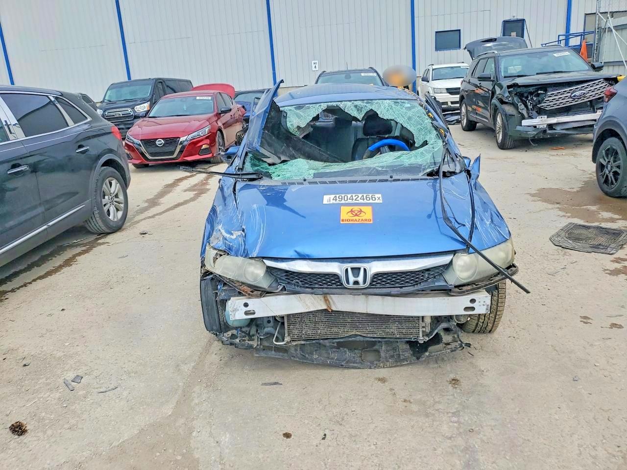 2009 Honda Civic Lx Blue vin: 1HGFA16569L002736