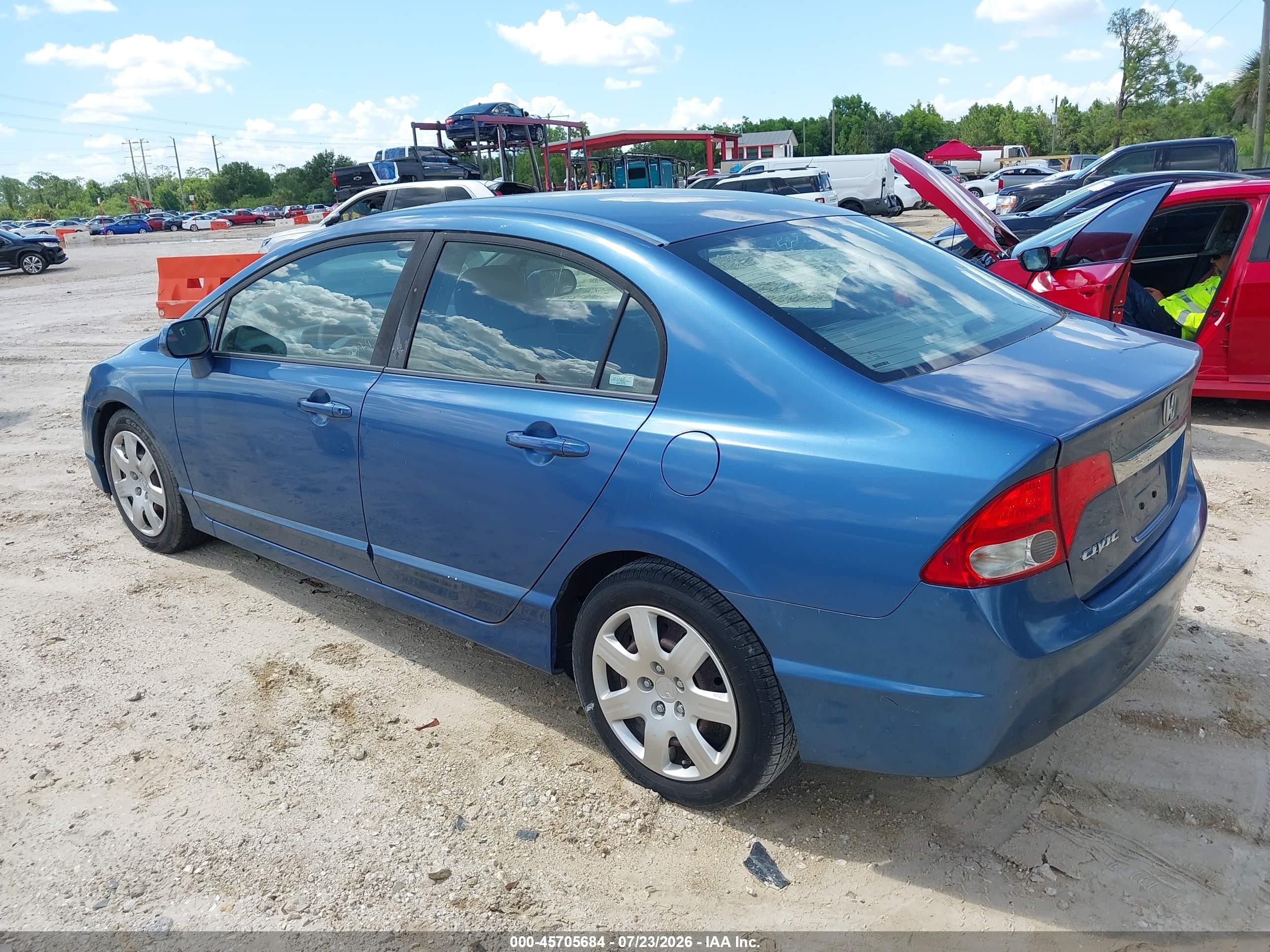 2009 Honda Civic Lx Blue vin: 1HGFA16569L010819