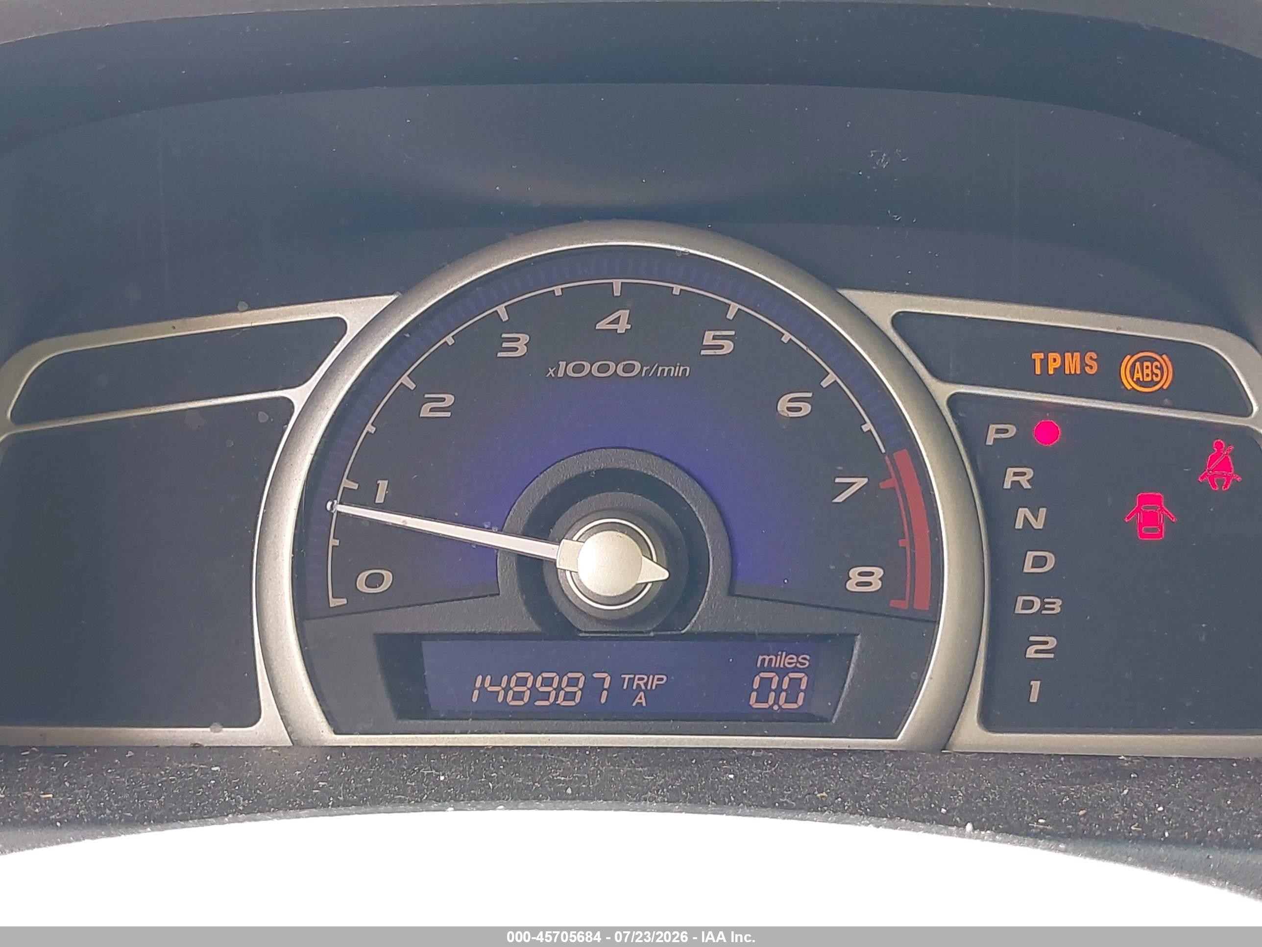 2009 Honda Civic Lx Blue vin: 1HGFA16569L010819