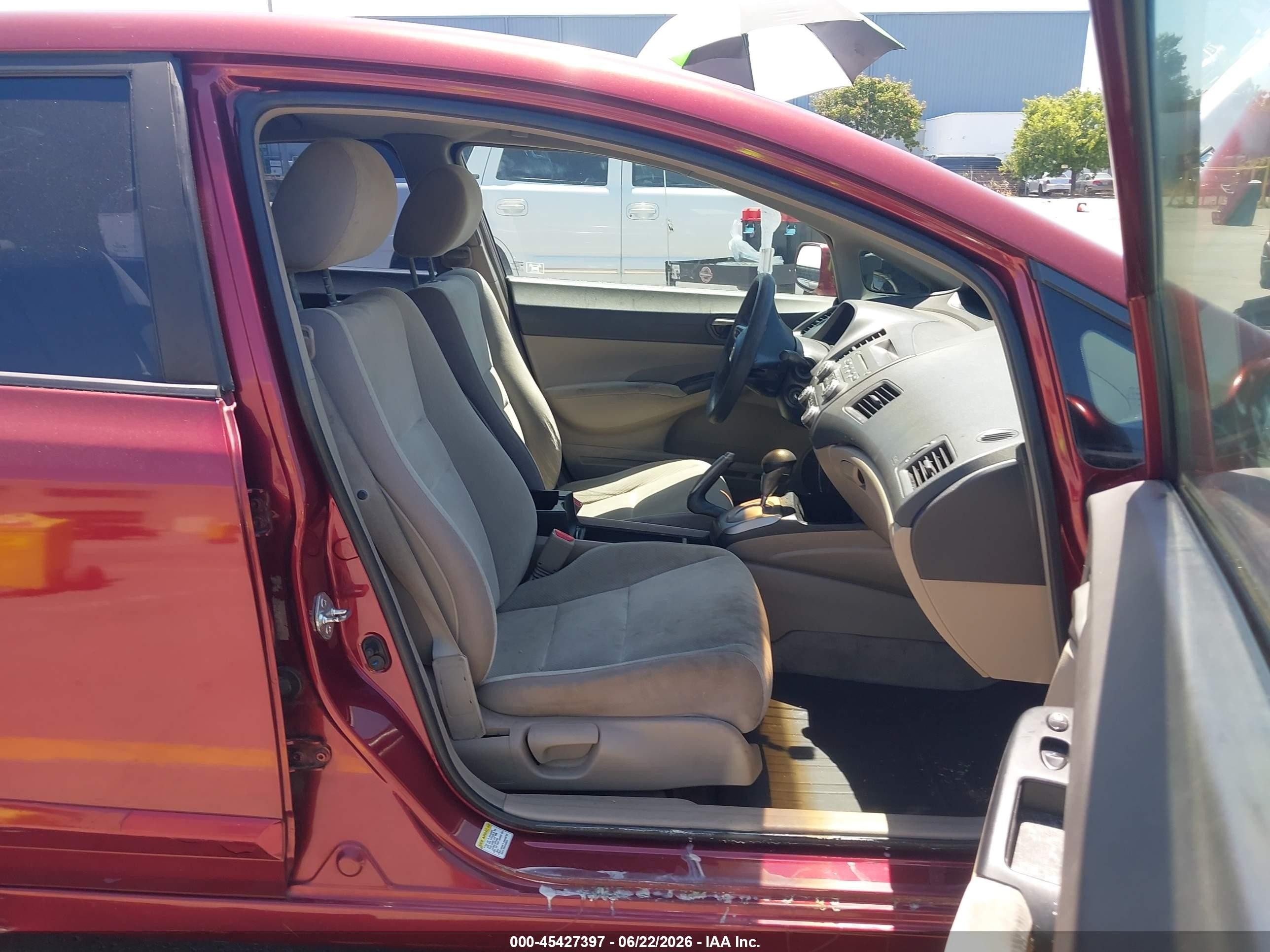 2009 Honda Civic Lx Red vin: 1HGFA16569L013655