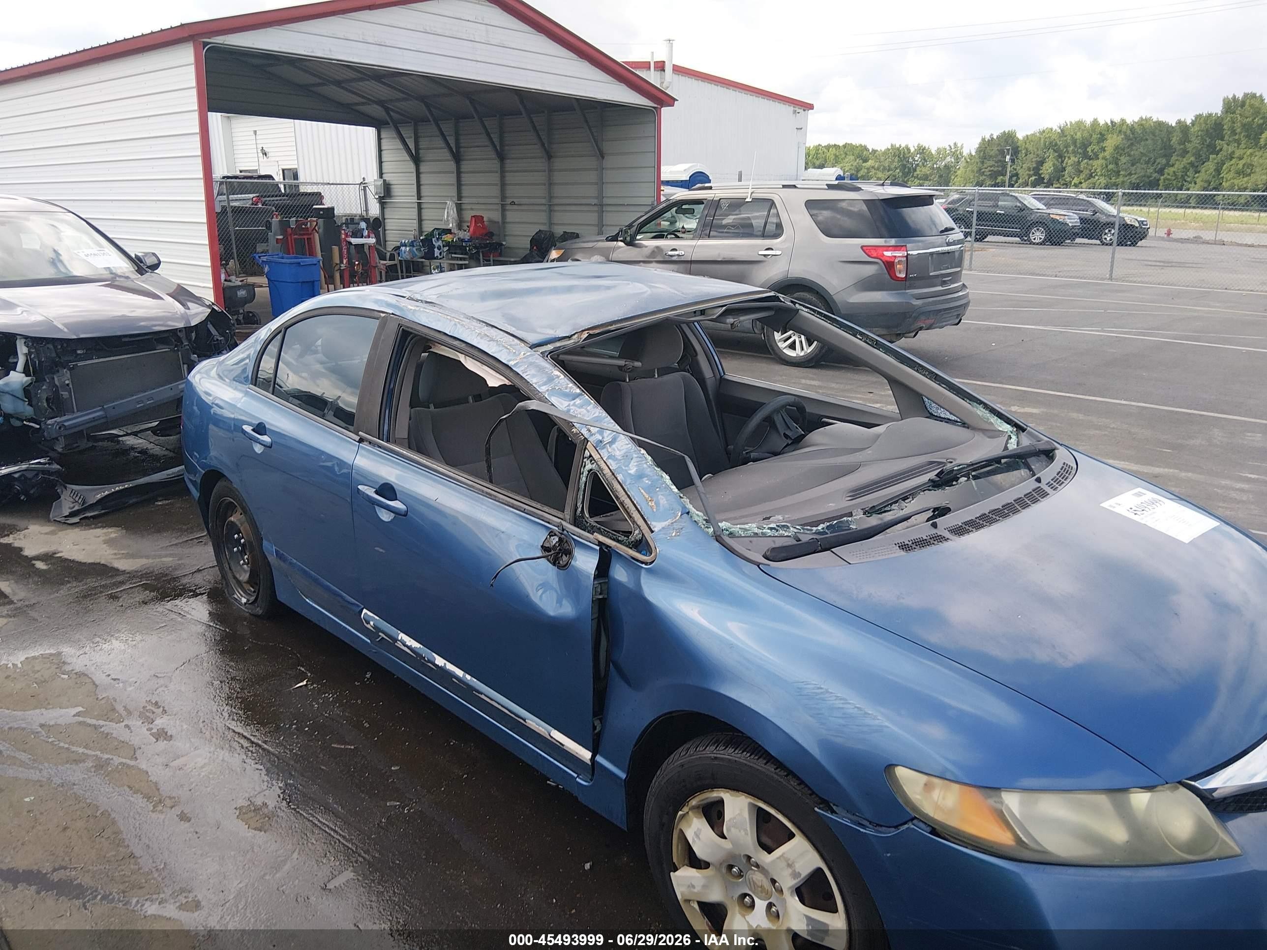 2009 Honda Civic Lx Синий vin: 1HGFA16569L017849