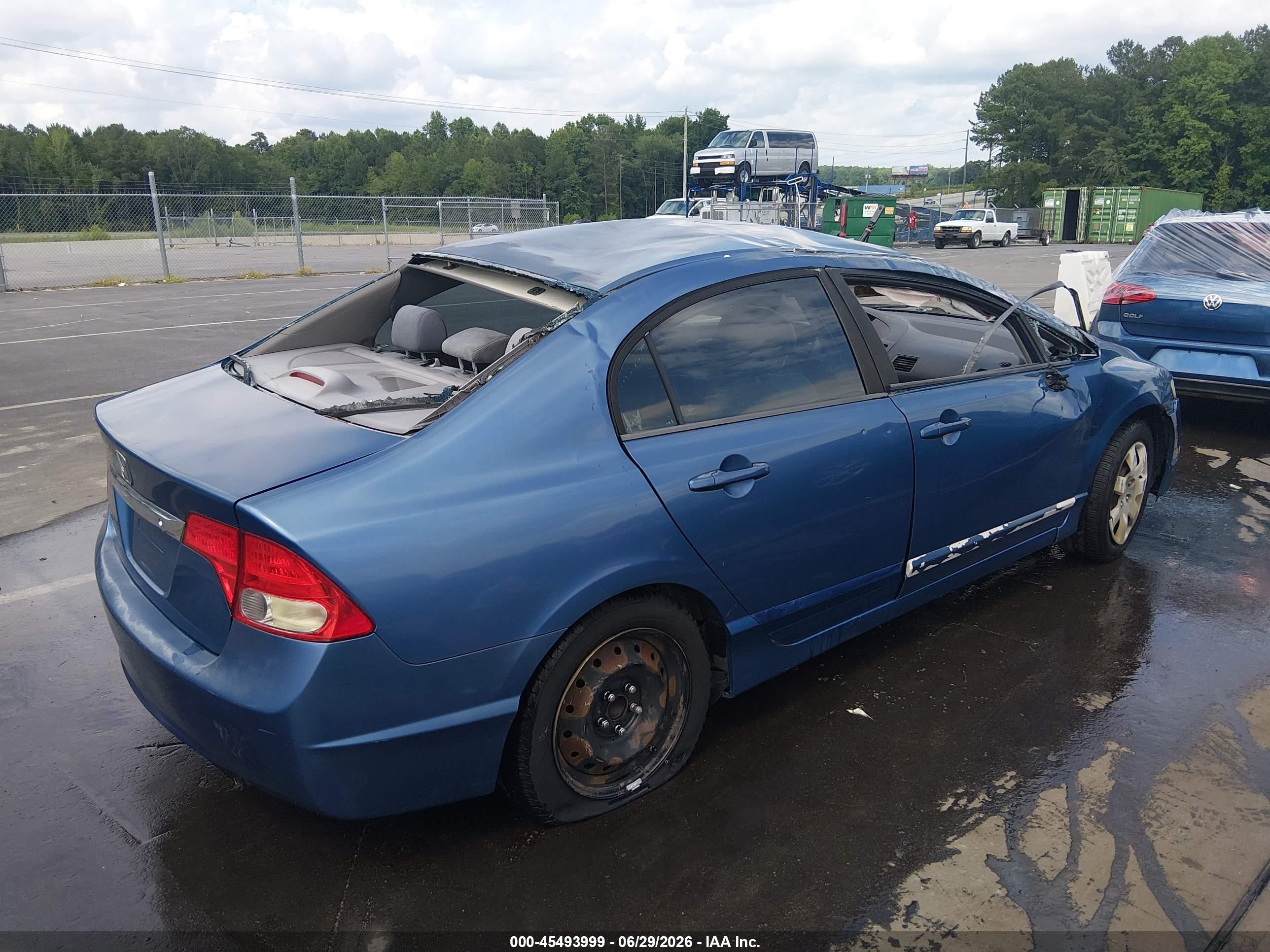 2009 Honda Civic Lx Синий vin: 1HGFA16569L017849