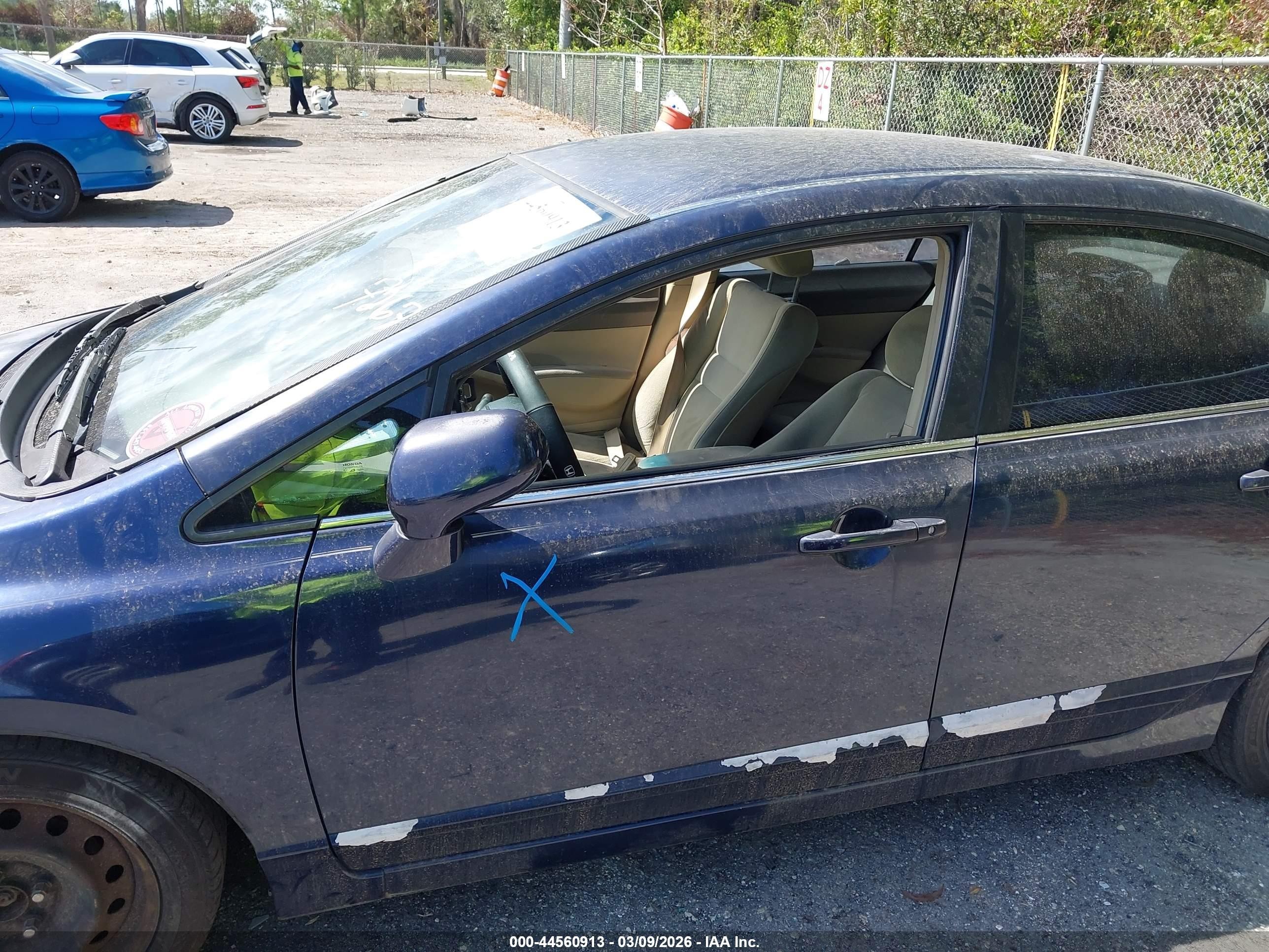 2006 Honda Civic Lx Blue vin: 1HGFA16576L027267