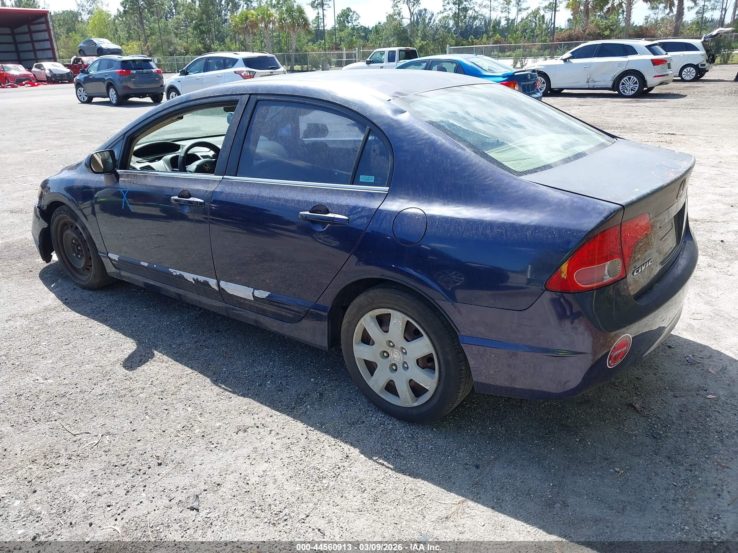 2006 Honda Civic Lx Blue vin: 1HGFA16576L027267