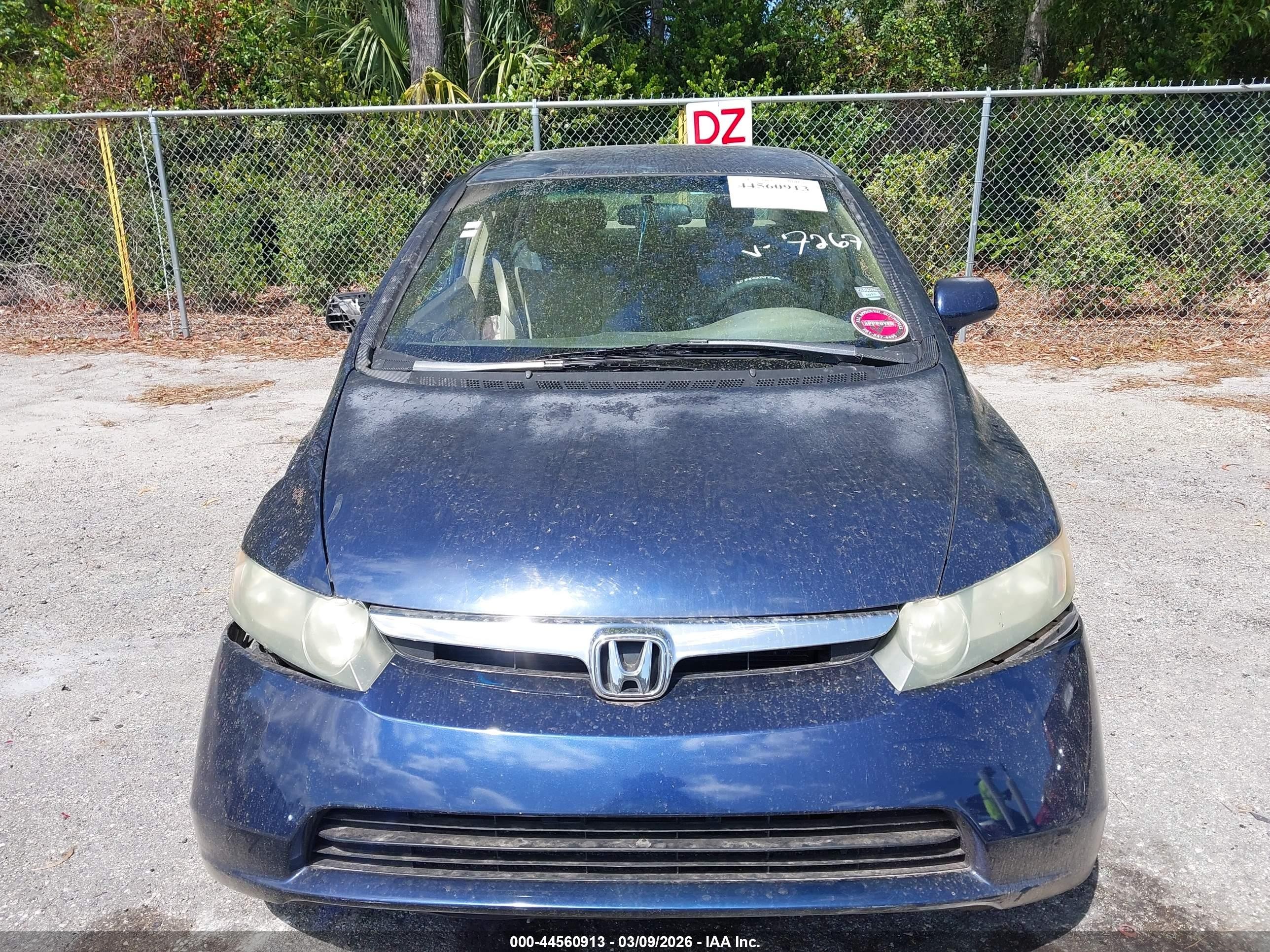 2006 Honda Civic Lx Blue vin: 1HGFA16576L027267