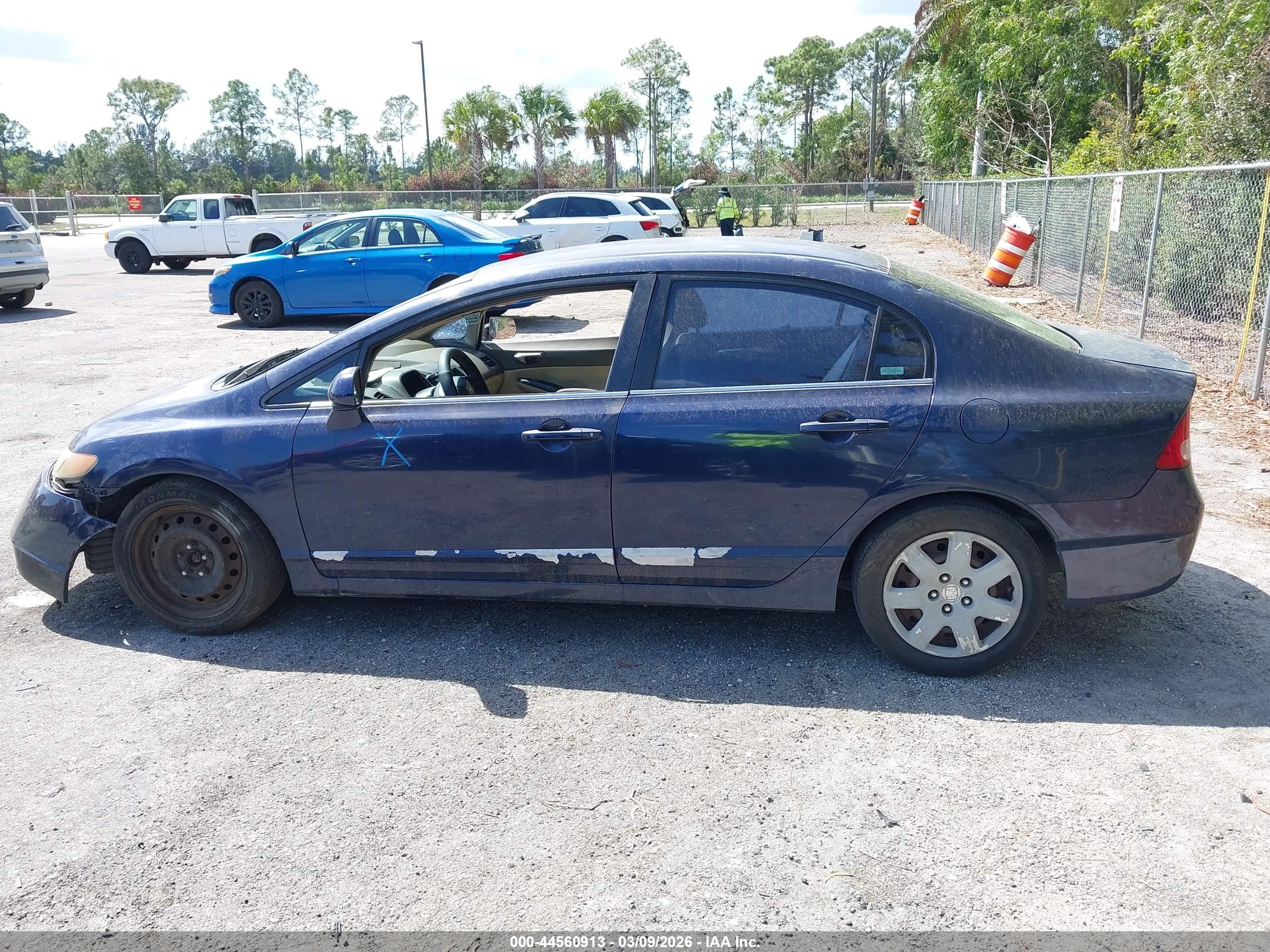 2006 Honda Civic Lx Blue vin: 1HGFA16576L027267