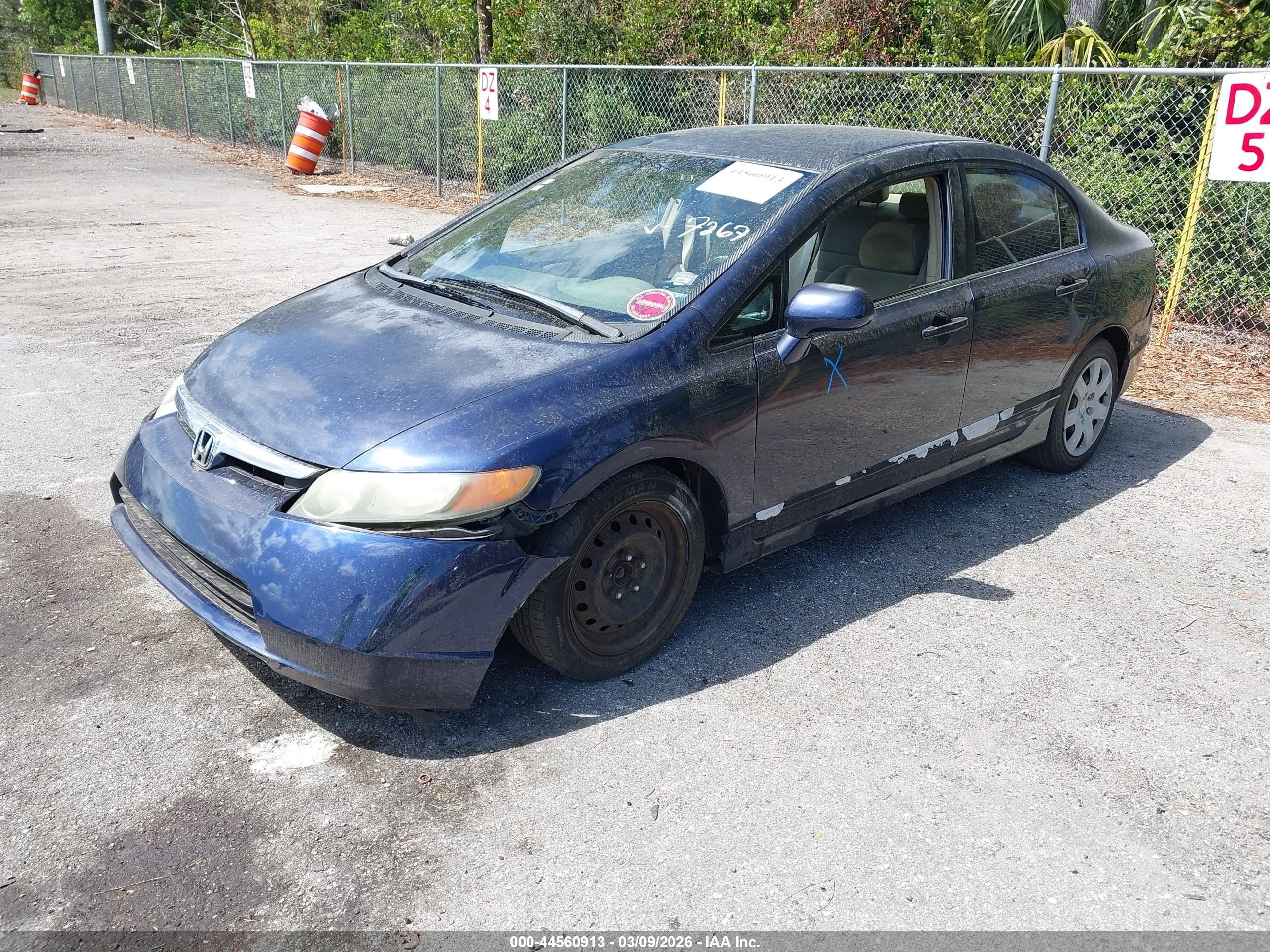 2006 Honda Civic Lx Blue vin: 1HGFA16576L027267
