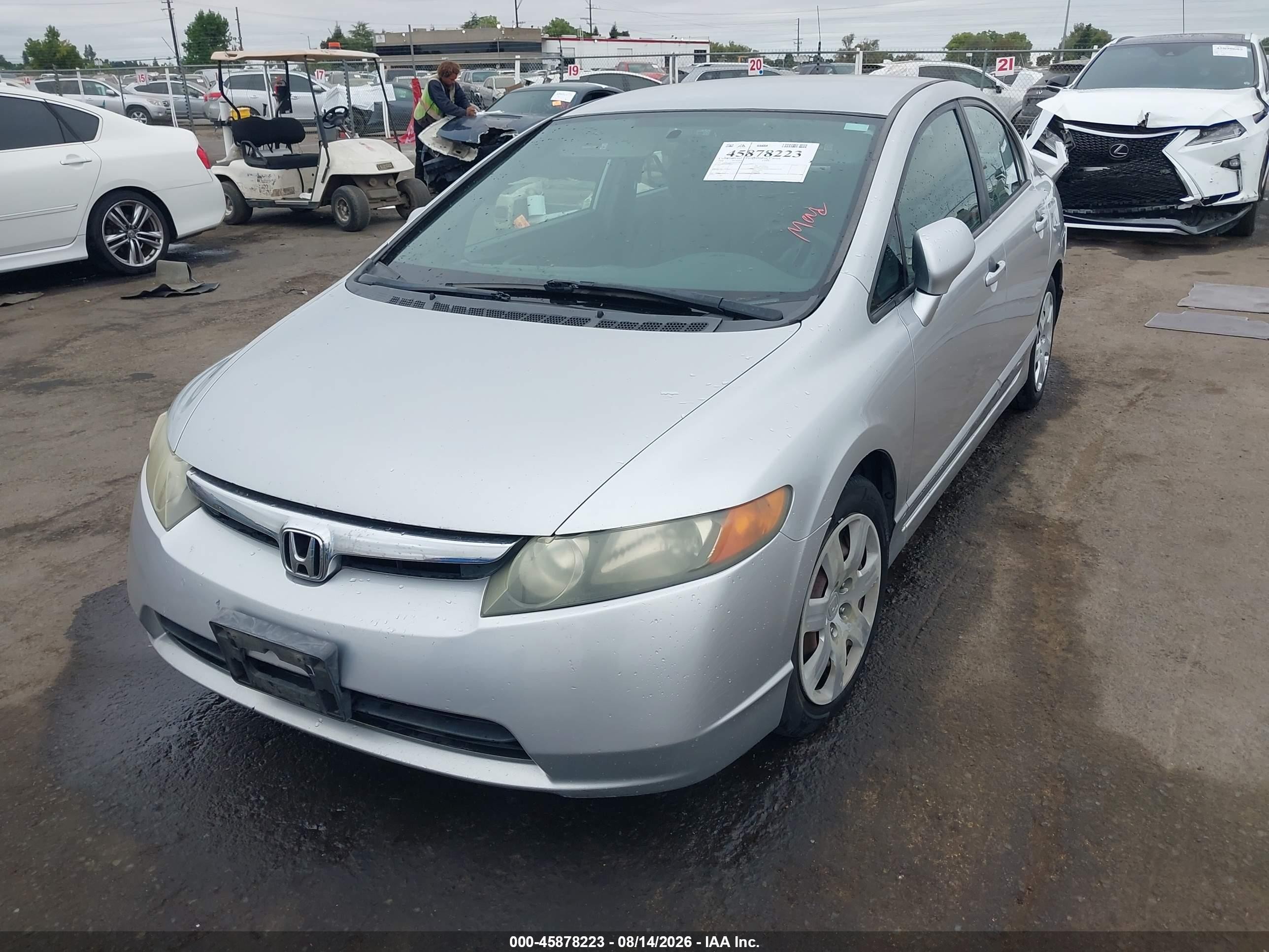 2006 Honda Civic Lx Silver vin: 1HGFA16576L027804