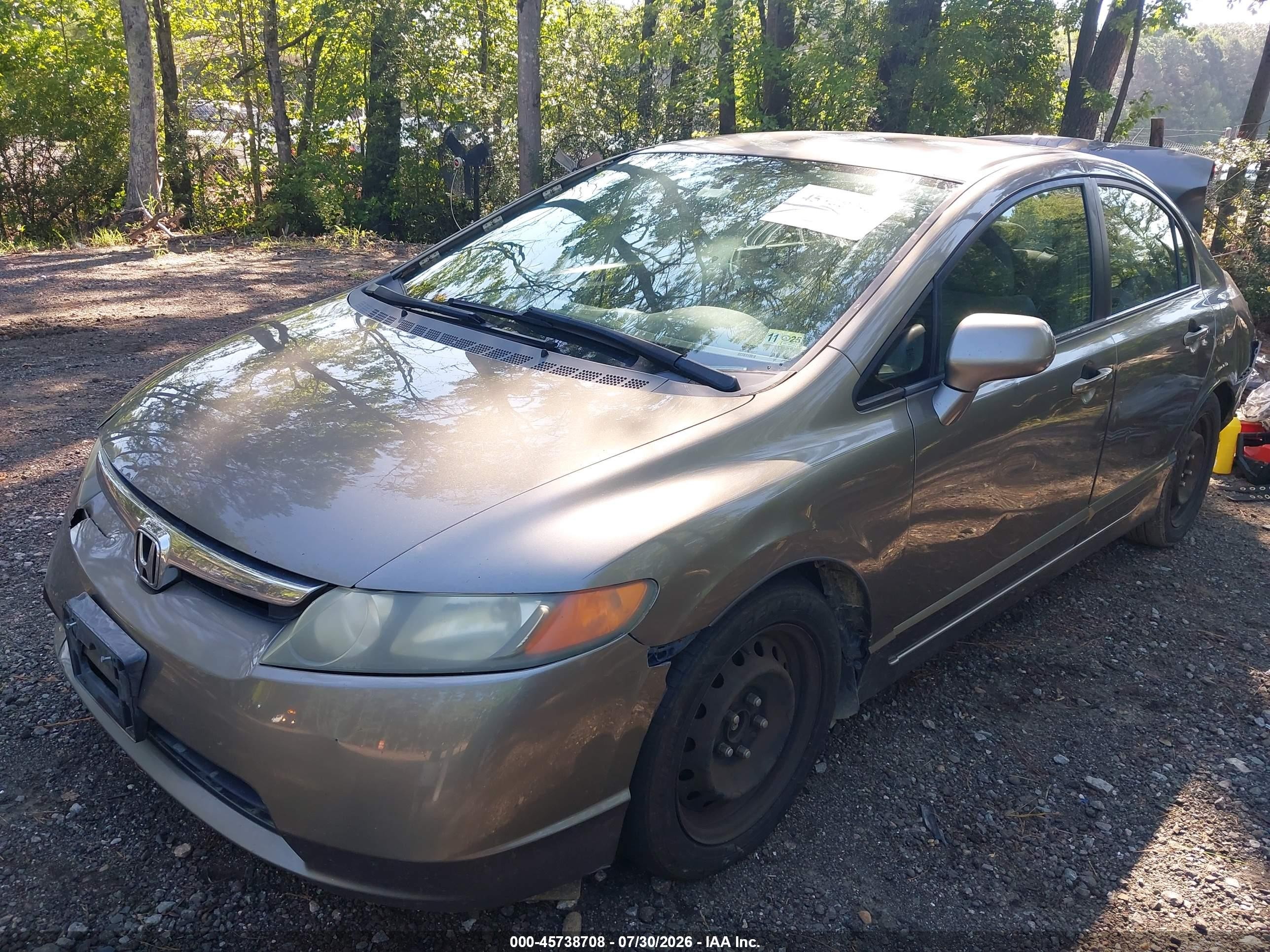2006 Honda Civic Lx Gray vin: 1HGFA16576L038737