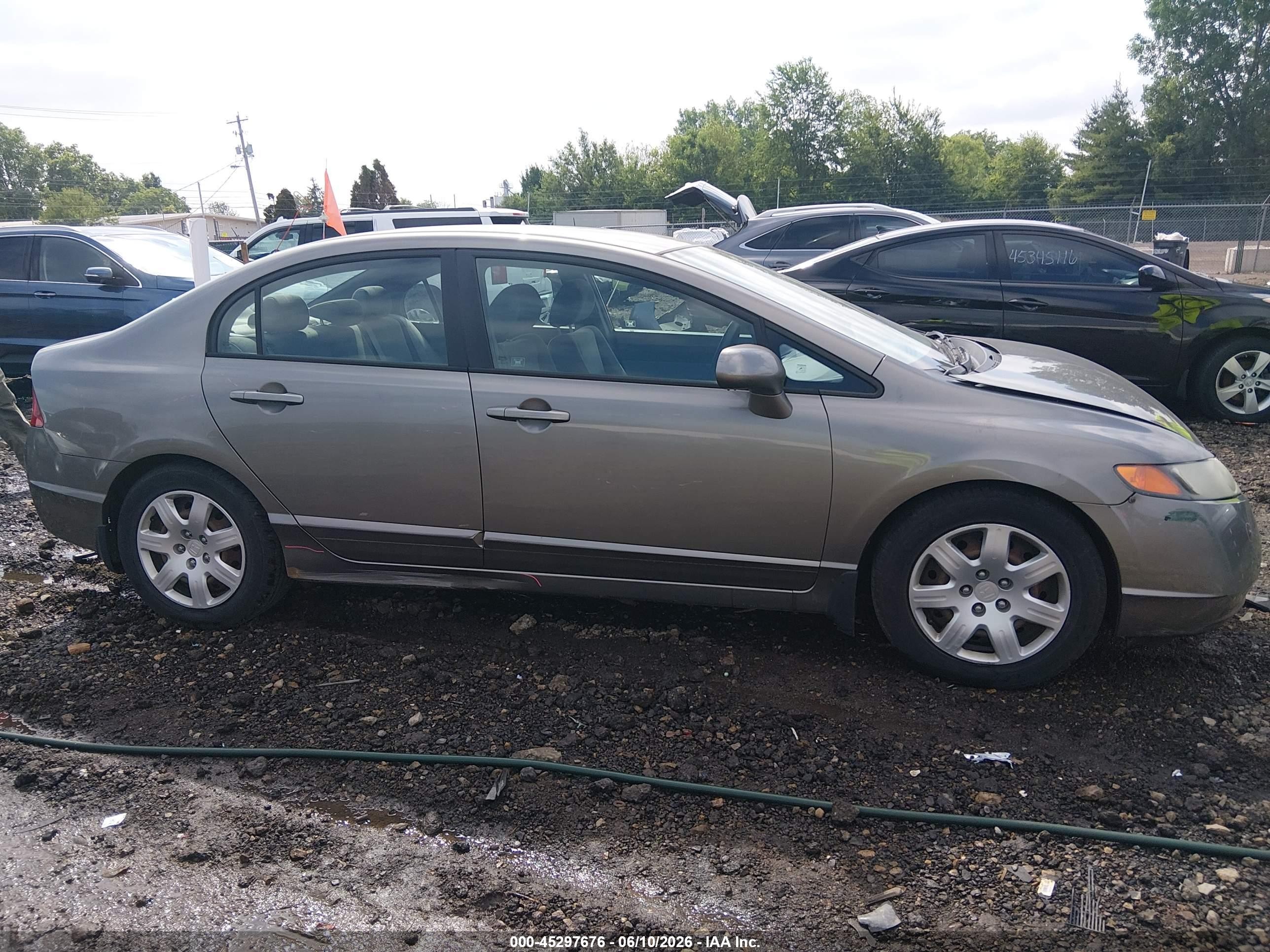 2006 Honda Civic Lx Gray vin: 1HGFA16576L038799