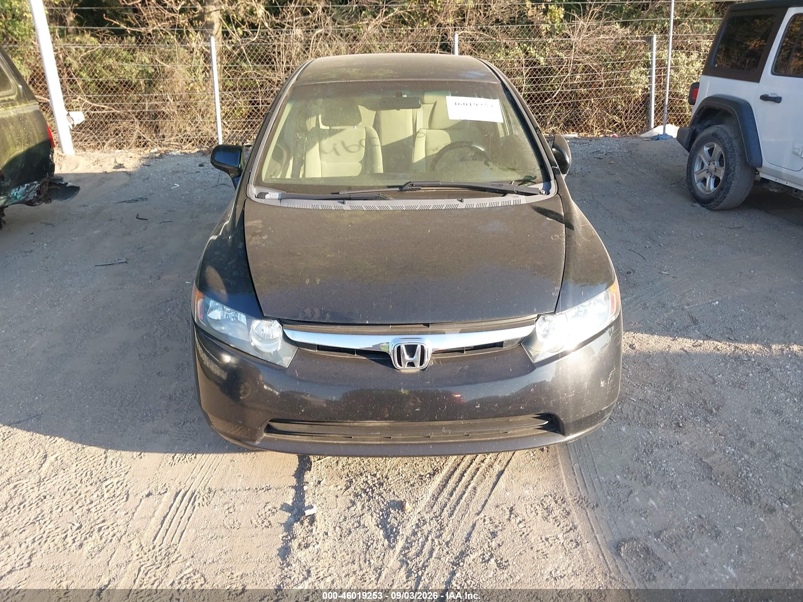 2006 Honda Civic Lx Black vin: 1HGFA16576L047695
