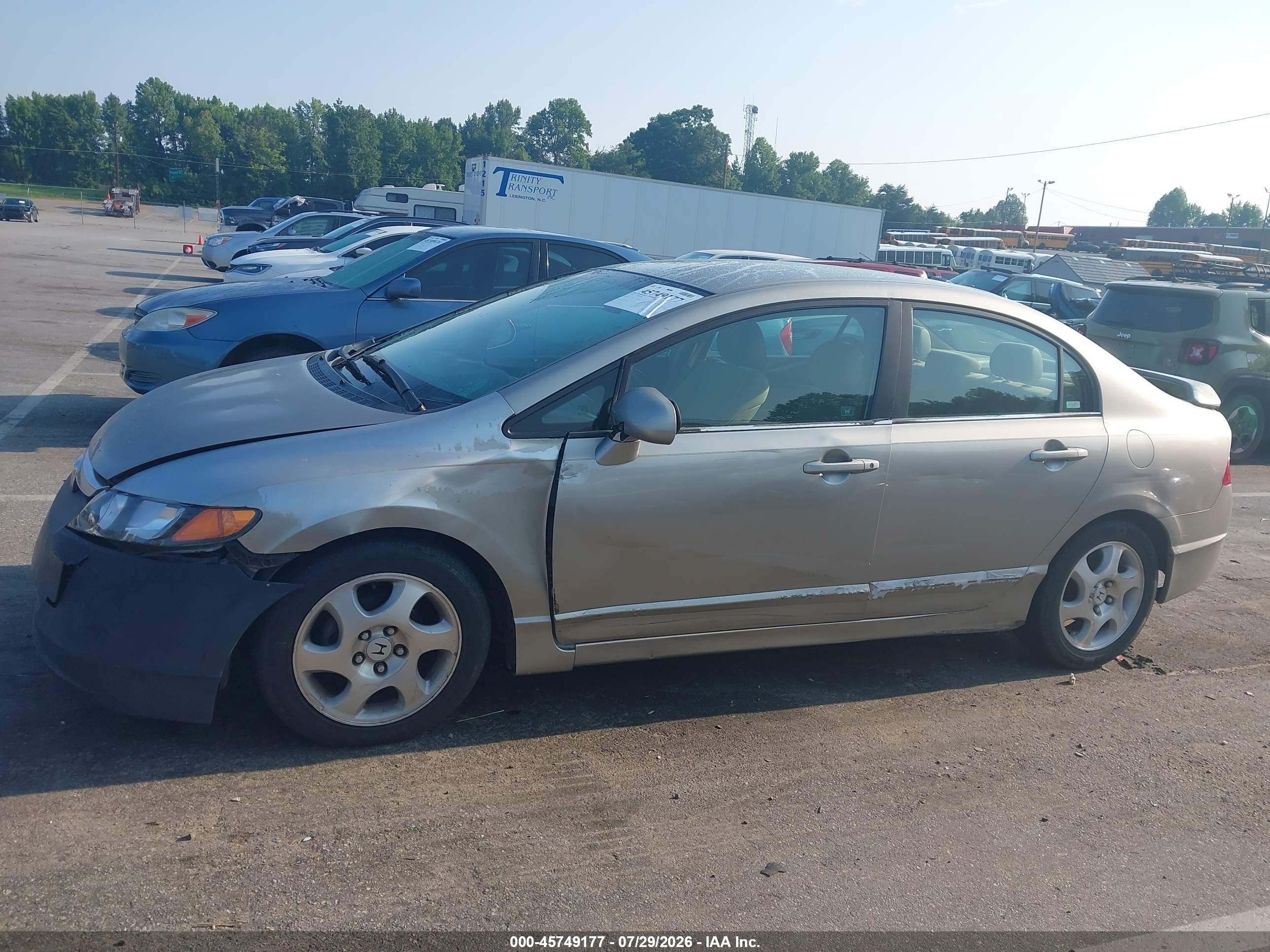 2006 Honda Civic Lx Желто-коричневый vin: 1HGFA16576L058339