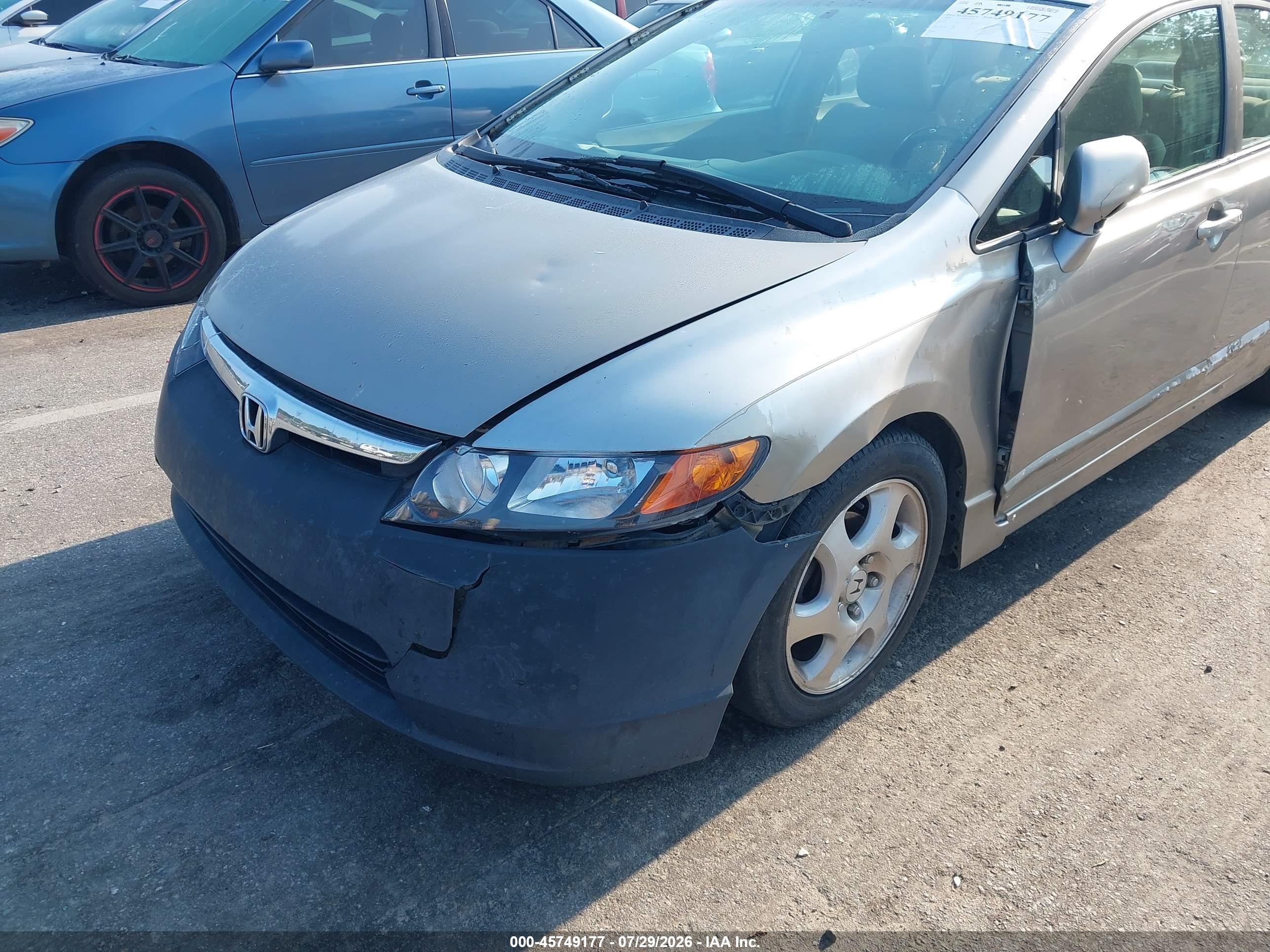 2006 Honda Civic Lx Желто-коричневый vin: 1HGFA16576L058339