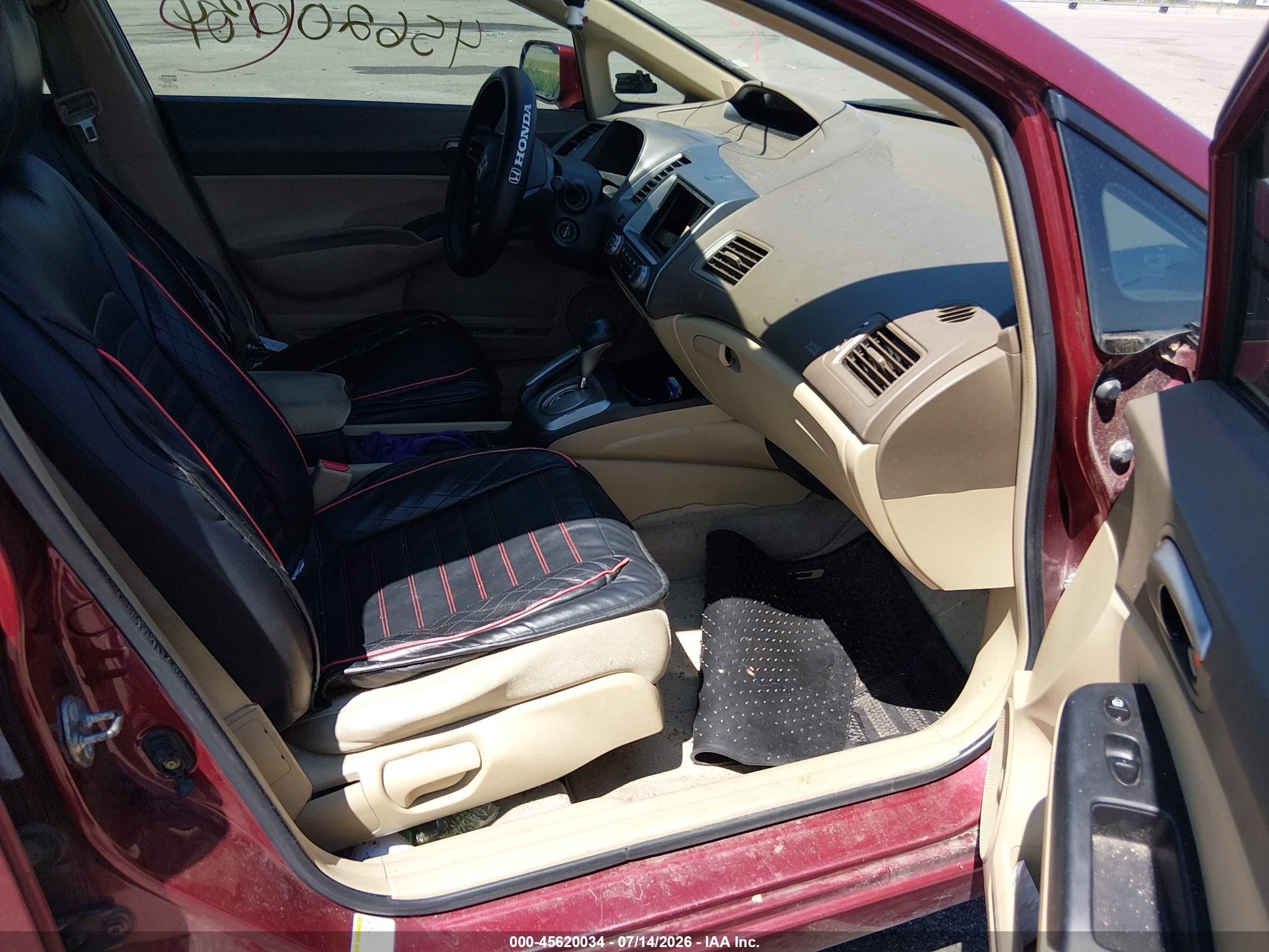 2006 Honda Civic Lx Red vin: 1HGFA16576L059748