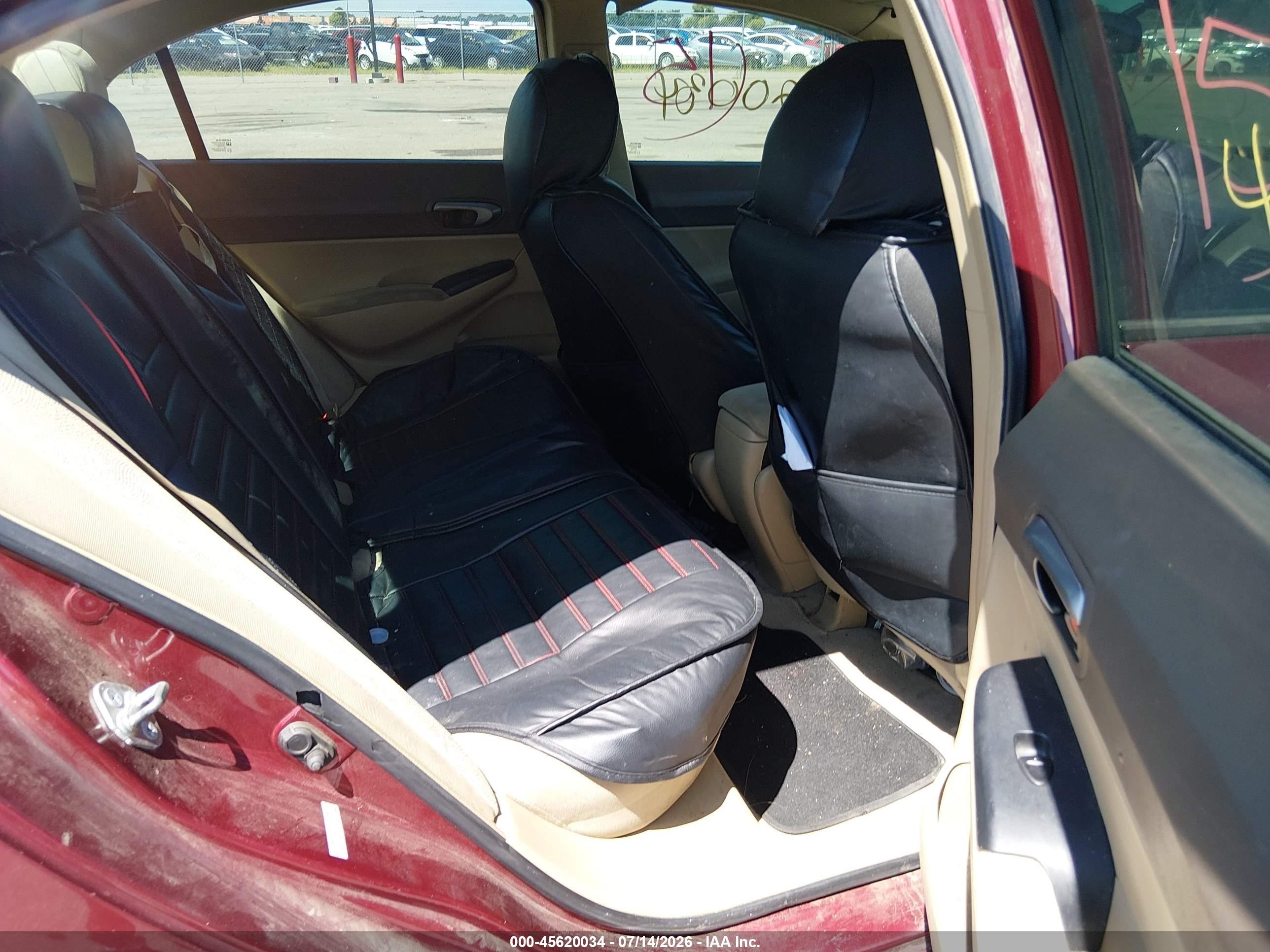 2006 Honda Civic Lx Red vin: 1HGFA16576L059748