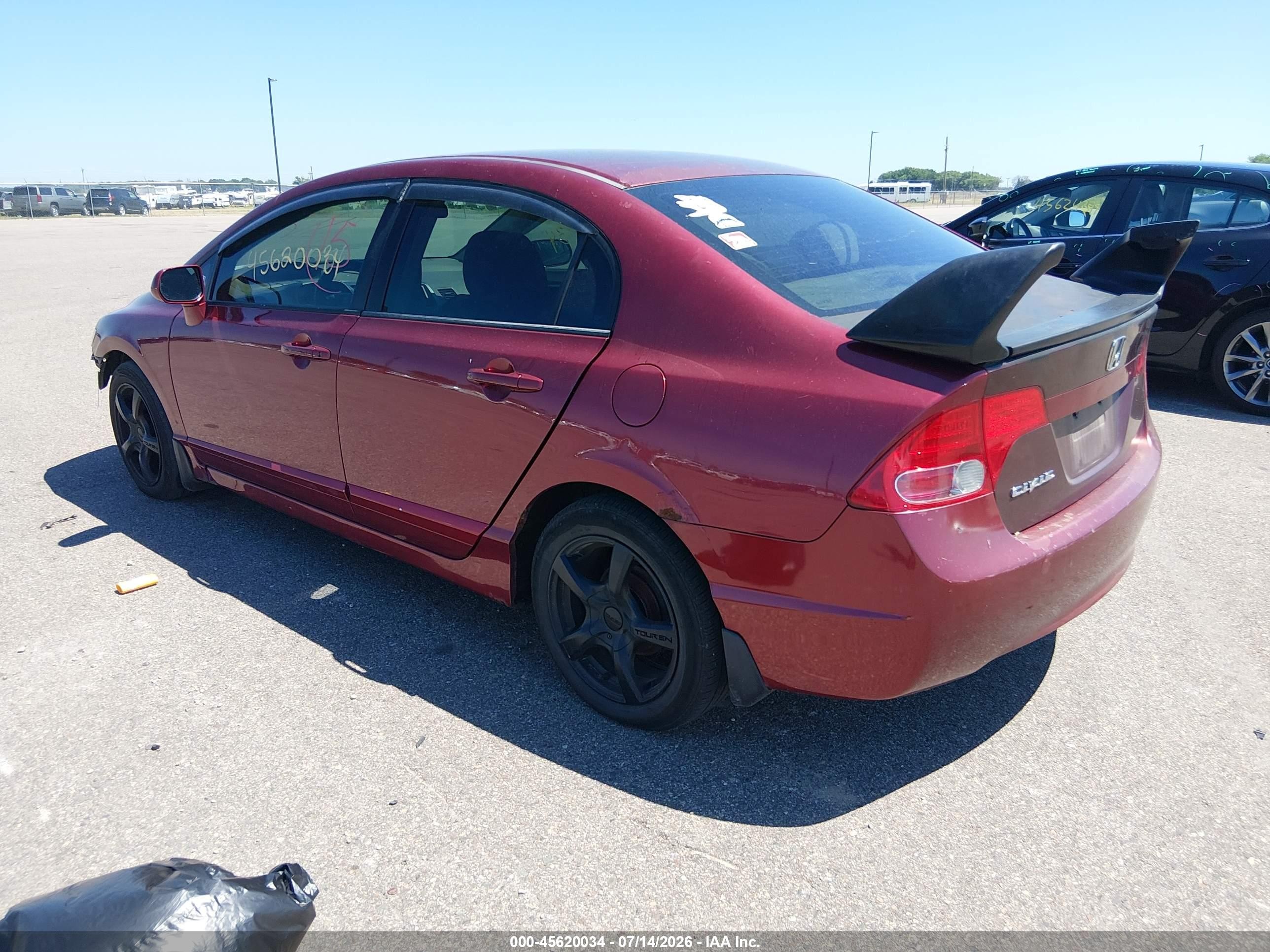 2006 Honda Civic Lx Red vin: 1HGFA16576L059748