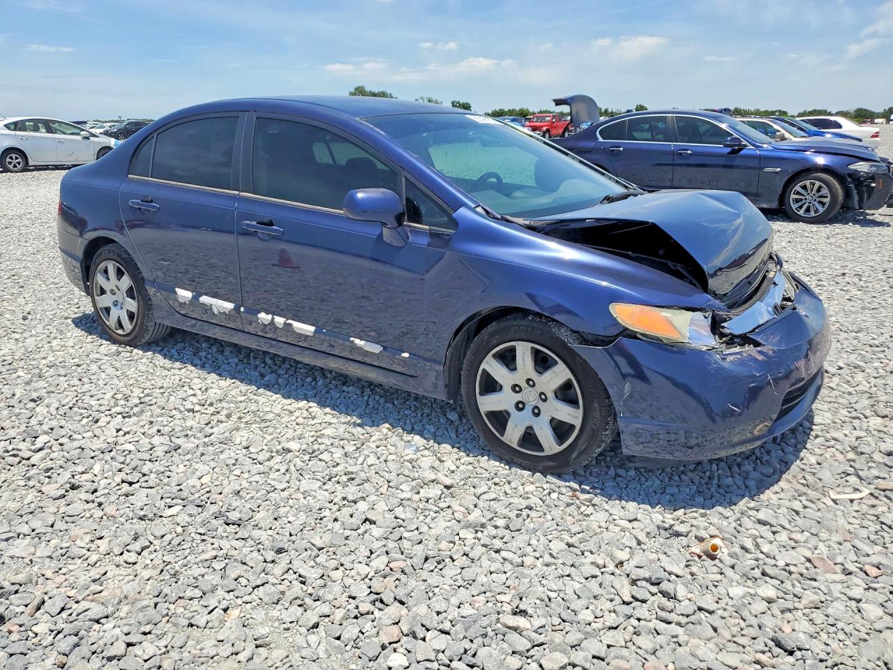 2006 Honda Civic Lx Blue vin: 1HGFA16576L067610