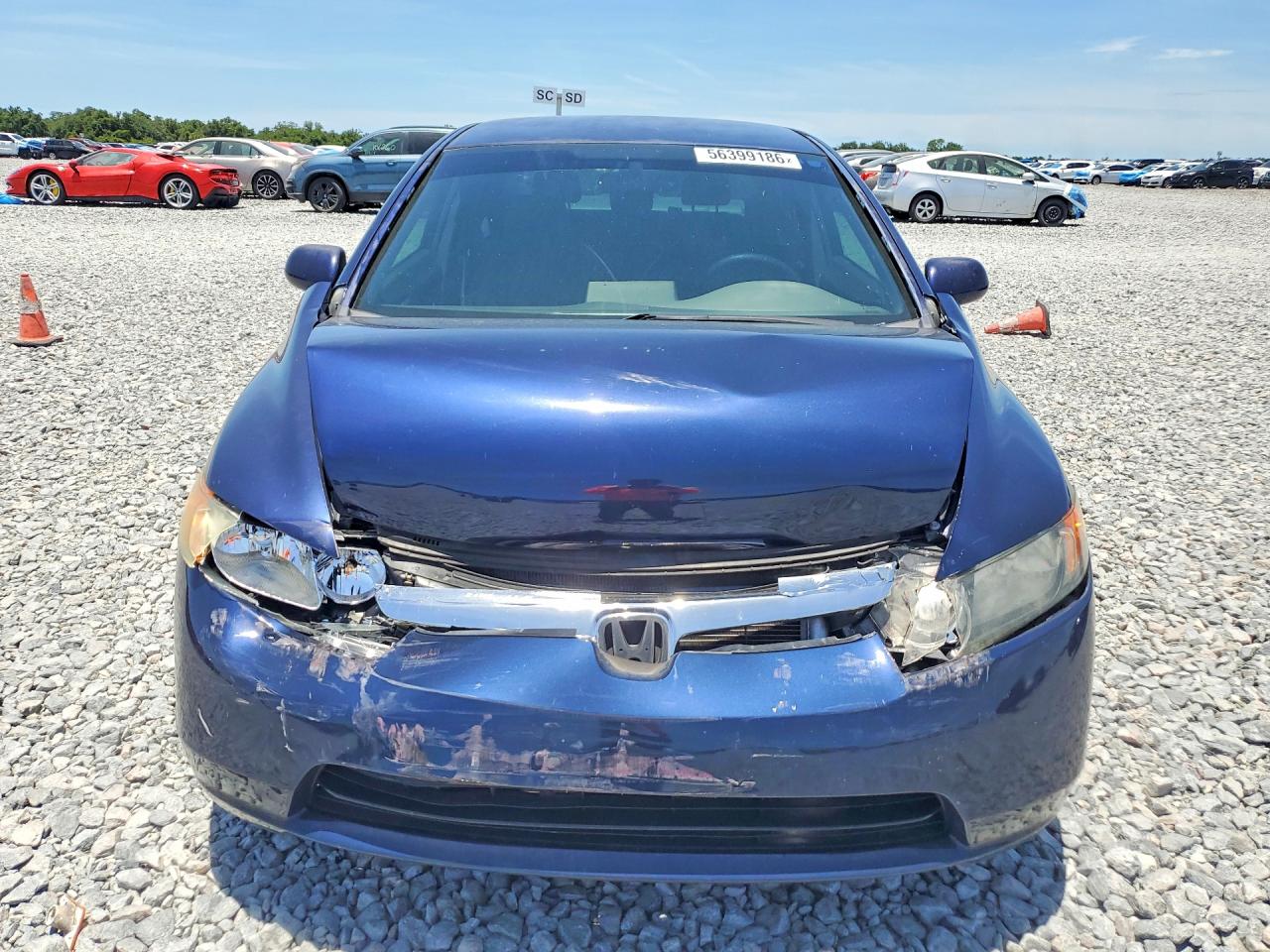 2006 Honda Civic Lx Blue vin: 1HGFA16576L067610