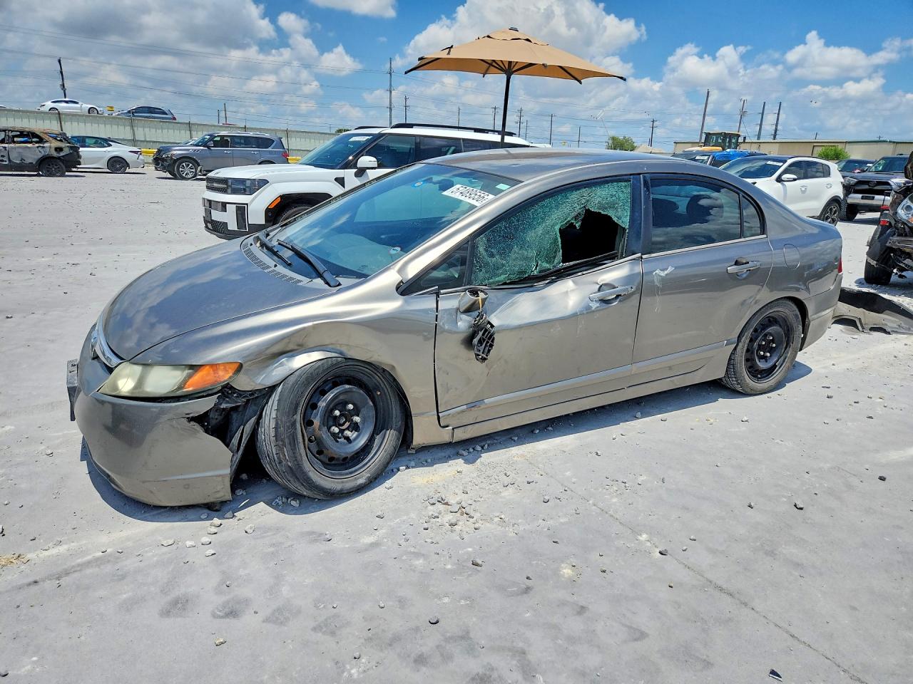 2006 Honda Civic Lx Tan vin: 1HGFA16576L082186