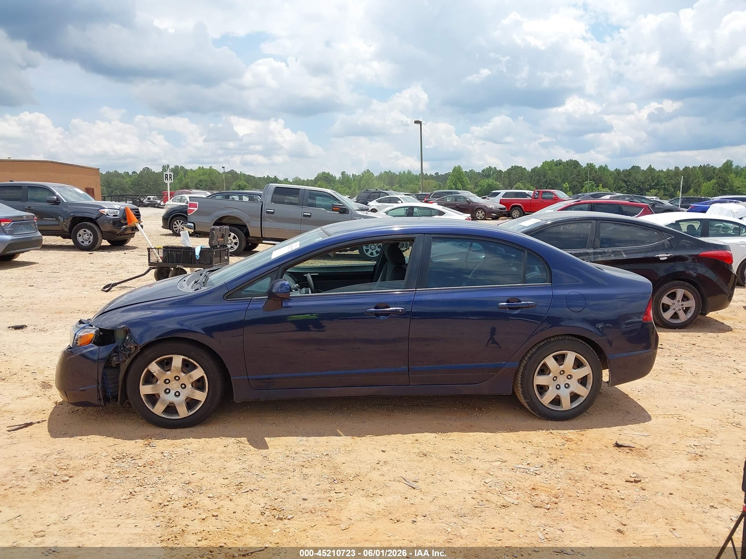 2006 Honda Civic Lx Blue vin: 1HGFA16576L119740