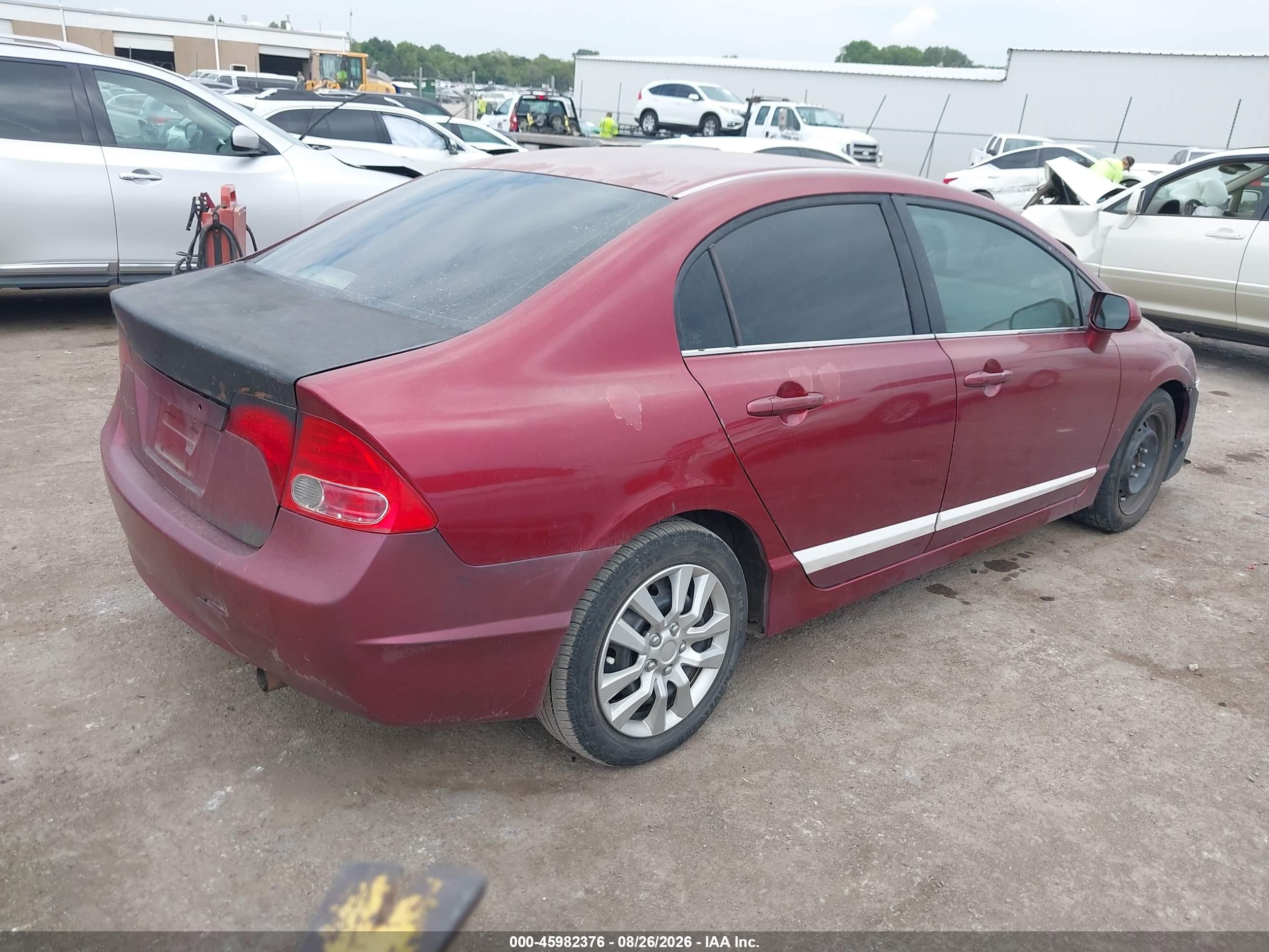 2006 Honda Civic Lx Red vin: 1HGFA16576L146906