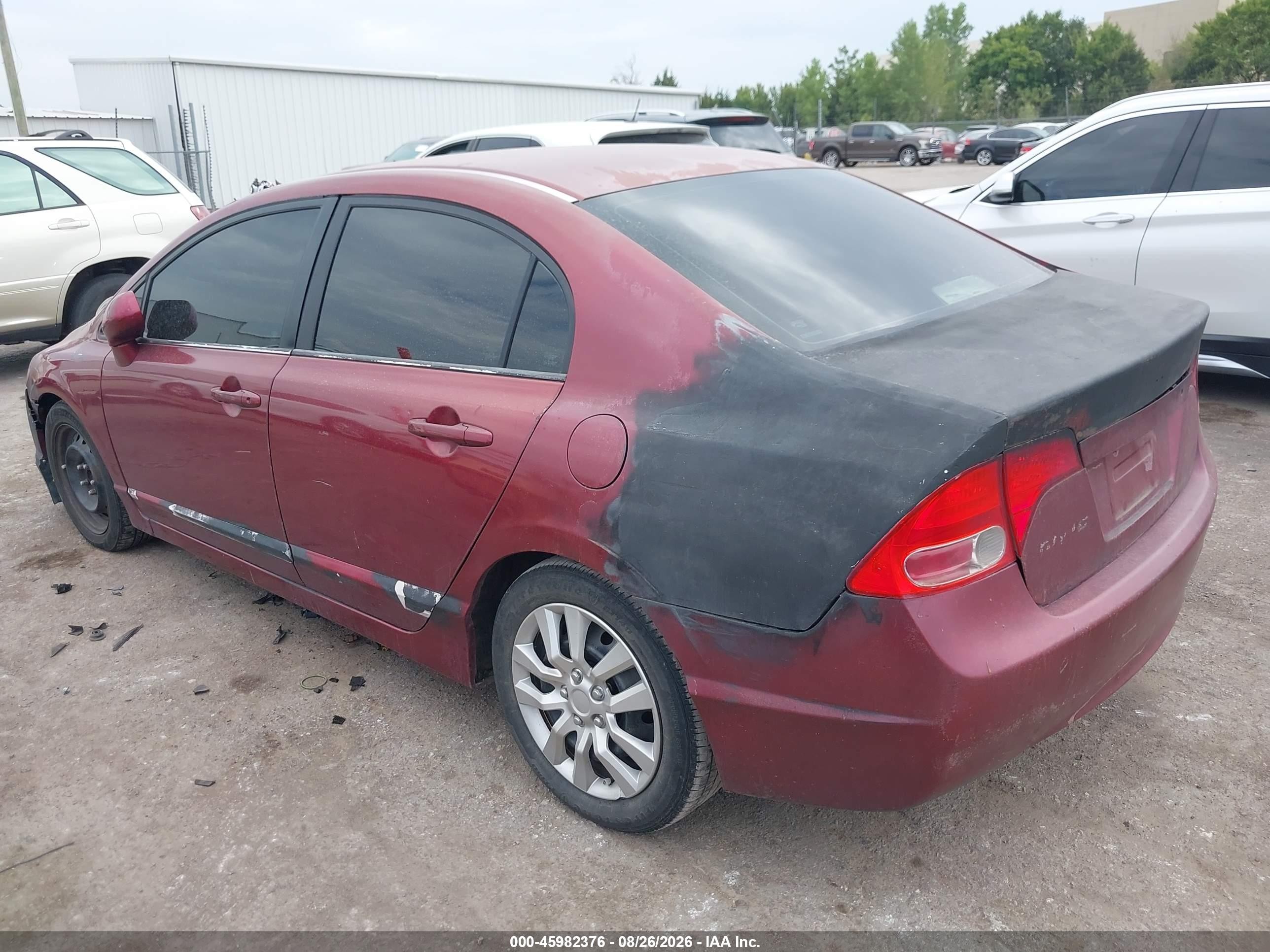 2006 Honda Civic Lx Red vin: 1HGFA16576L146906