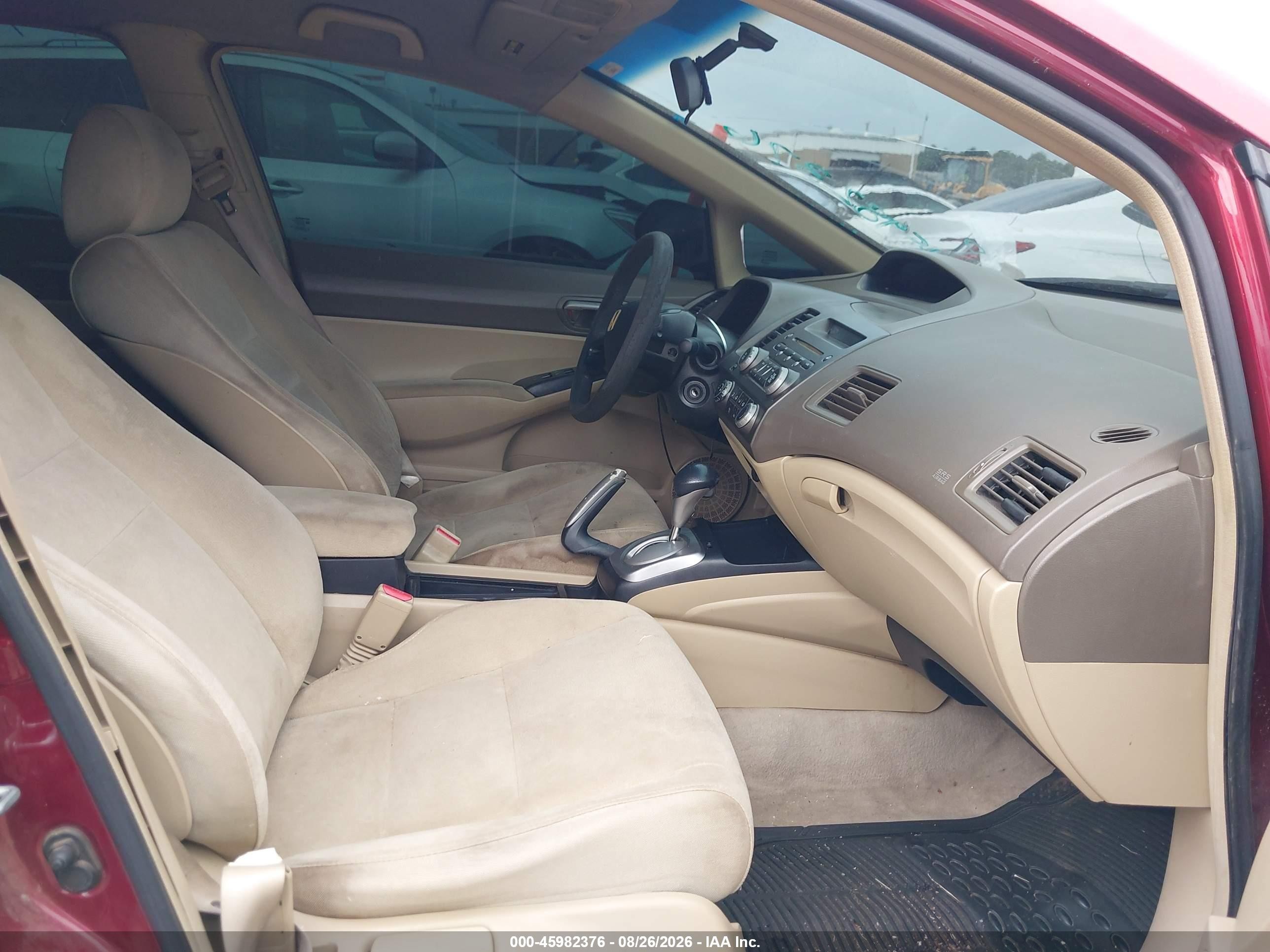 2006 Honda Civic Lx Red vin: 1HGFA16576L146906