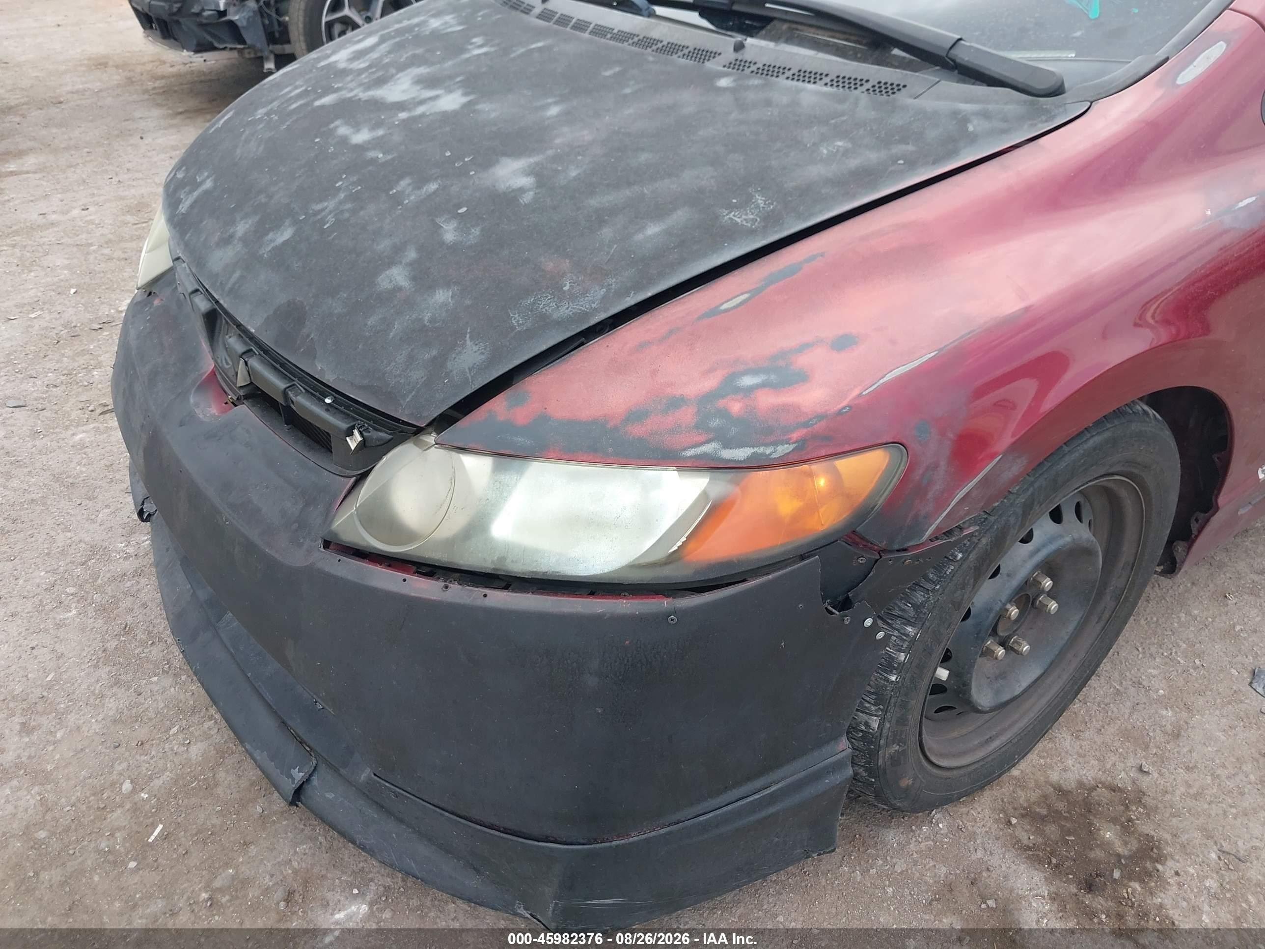 2006 Honda Civic Lx Red vin: 1HGFA16576L146906