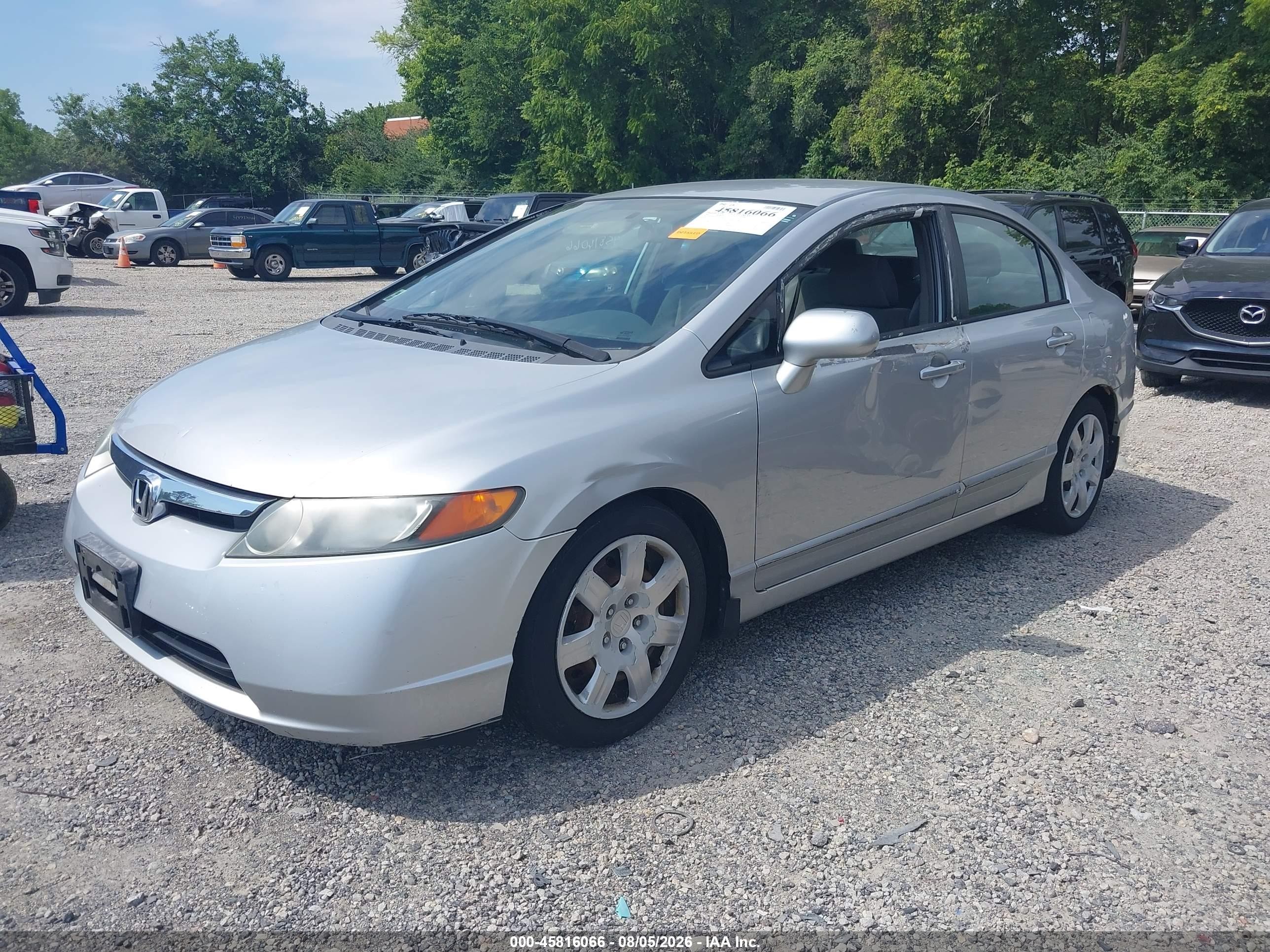 2007 Honda Civic Lx Silver vin: 1HGFA16577L013094