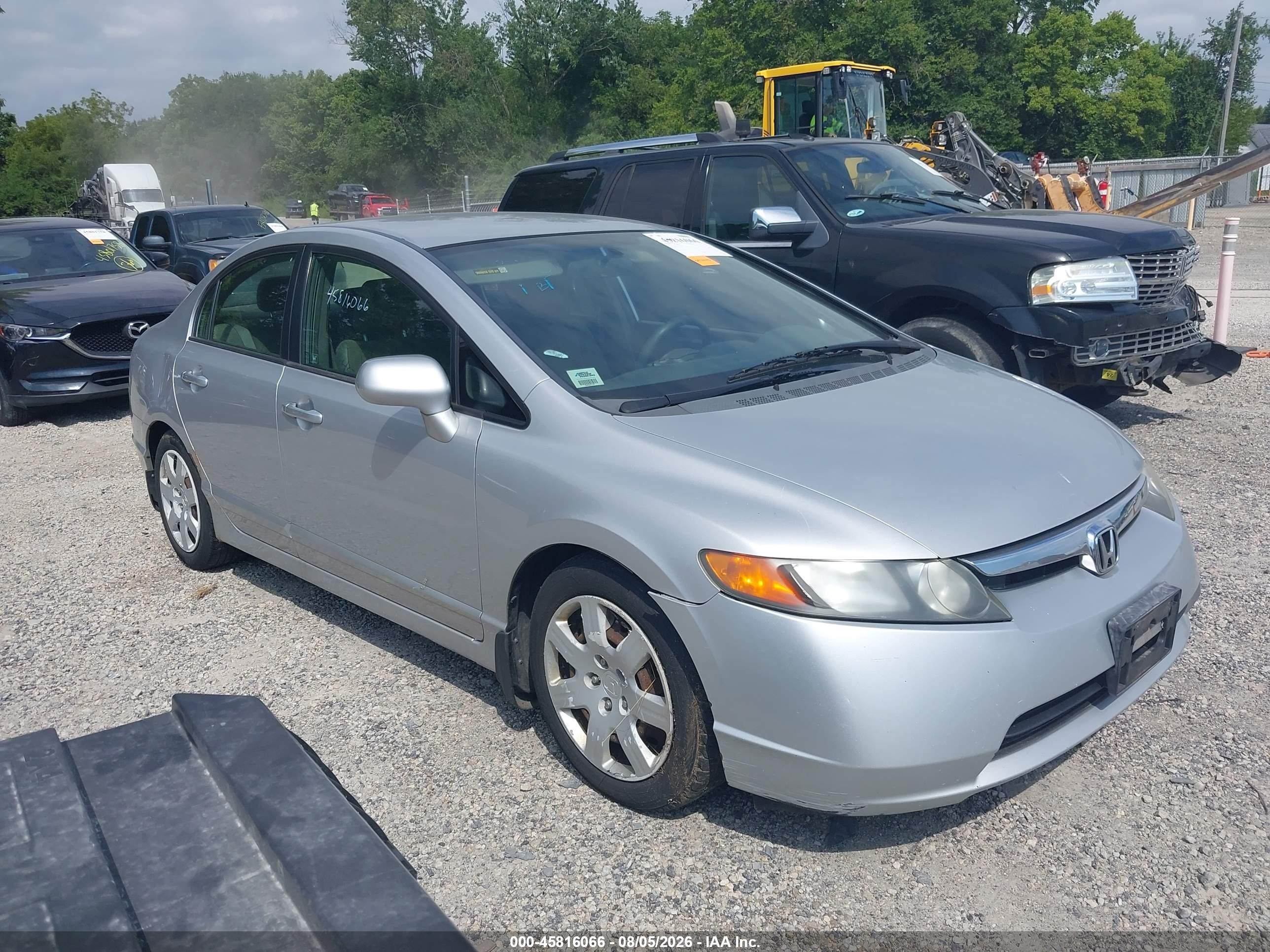 2007 Honda Civic Lx Silver vin: 1HGFA16577L013094