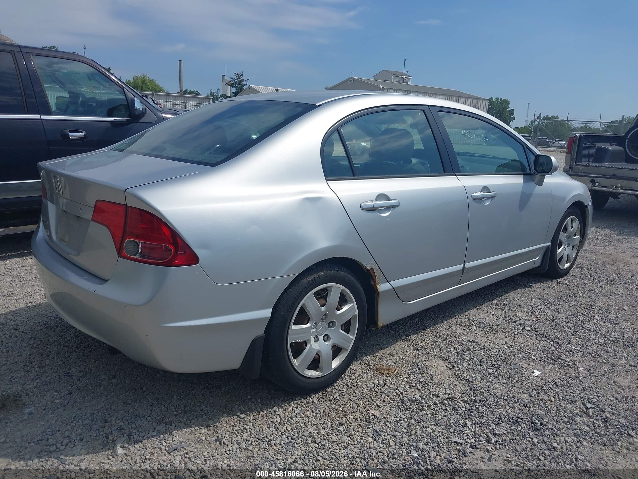 2007 Honda Civic Lx Silver vin: 1HGFA16577L013094