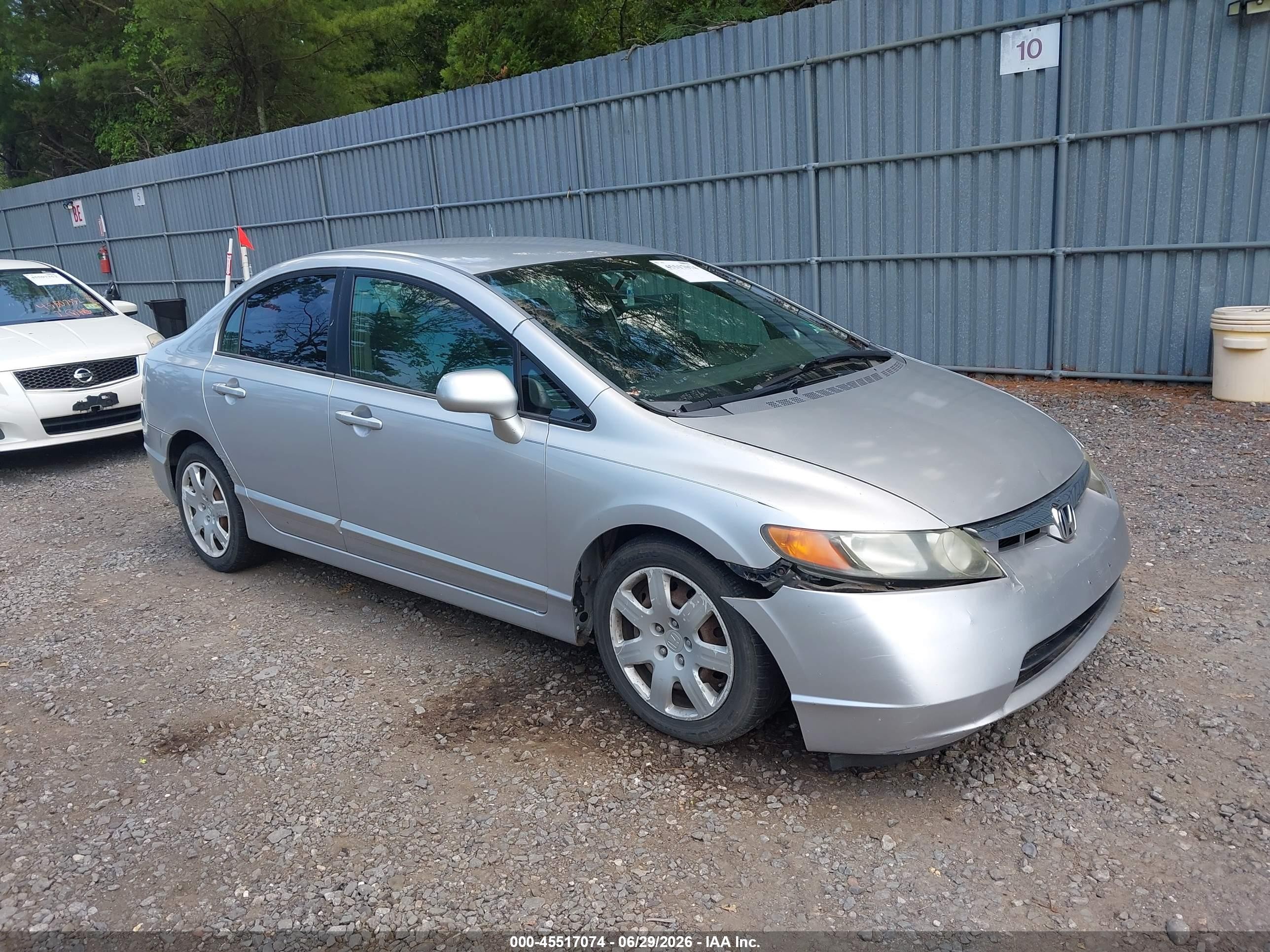 2007 Honda Civic Lx Gray vin: 1HGFA16577L033507